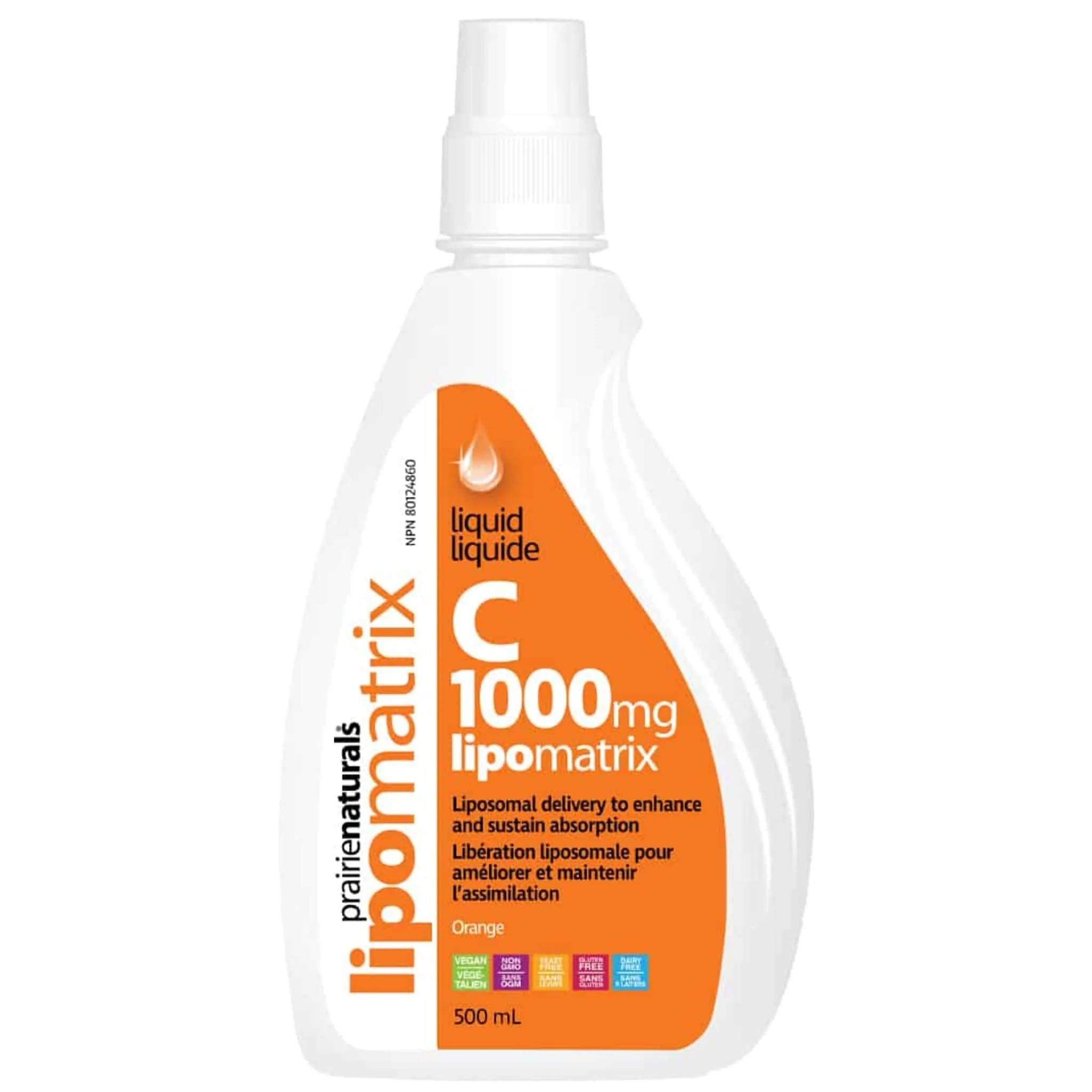 Prairie Naturals Liquid Vitamin C 1000mg Lipomatrix Solution, 500ml