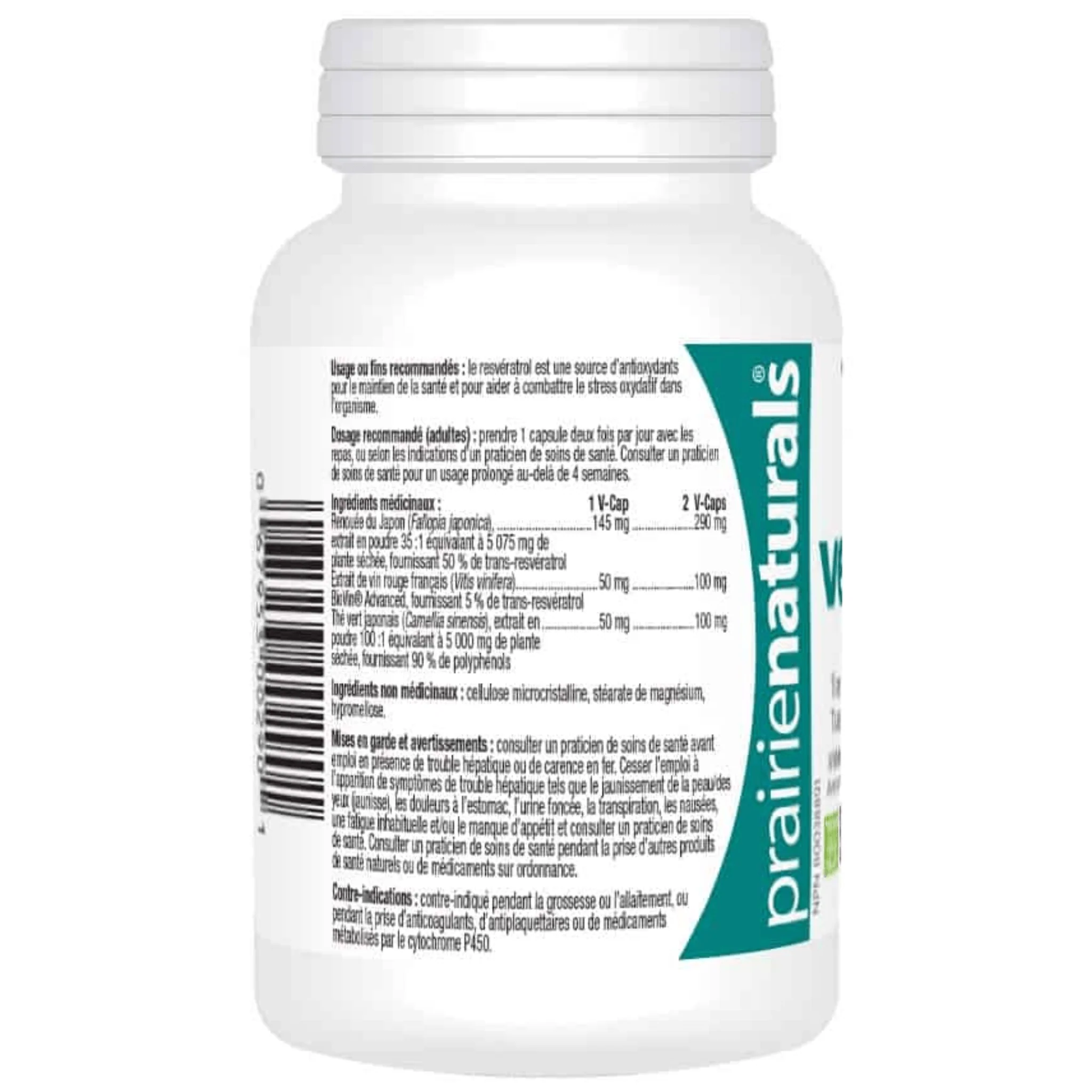 Prairie Naturals Resveratrol Rx 245mg (Transresveratrol and Polyphenols) - Image 2