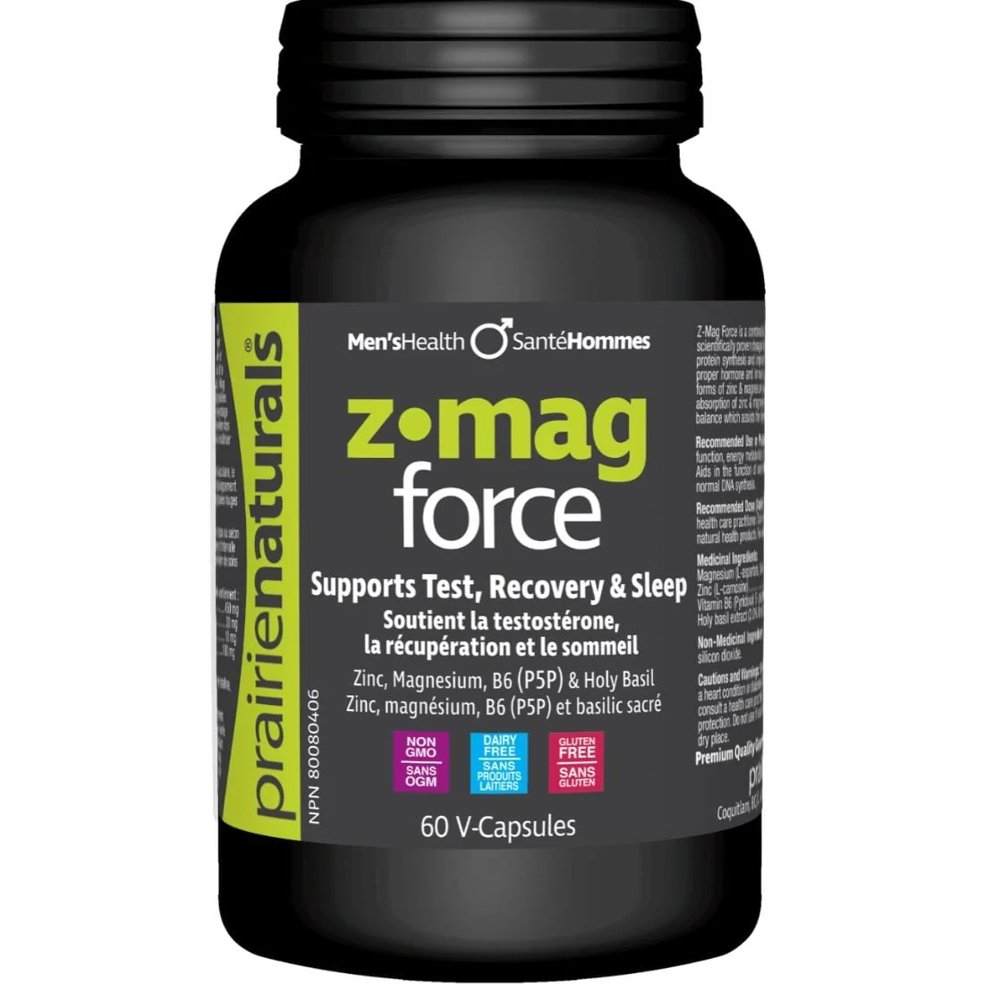 Prairie Naturals Z-Mag Force (ZMA + Holy Basil) - Image 2