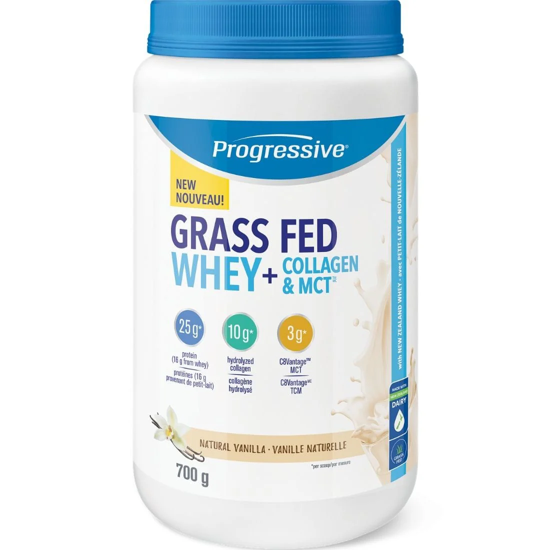 Progressive Grass Fed Whey + Collagen & MCT Powder, 700g - Image 3