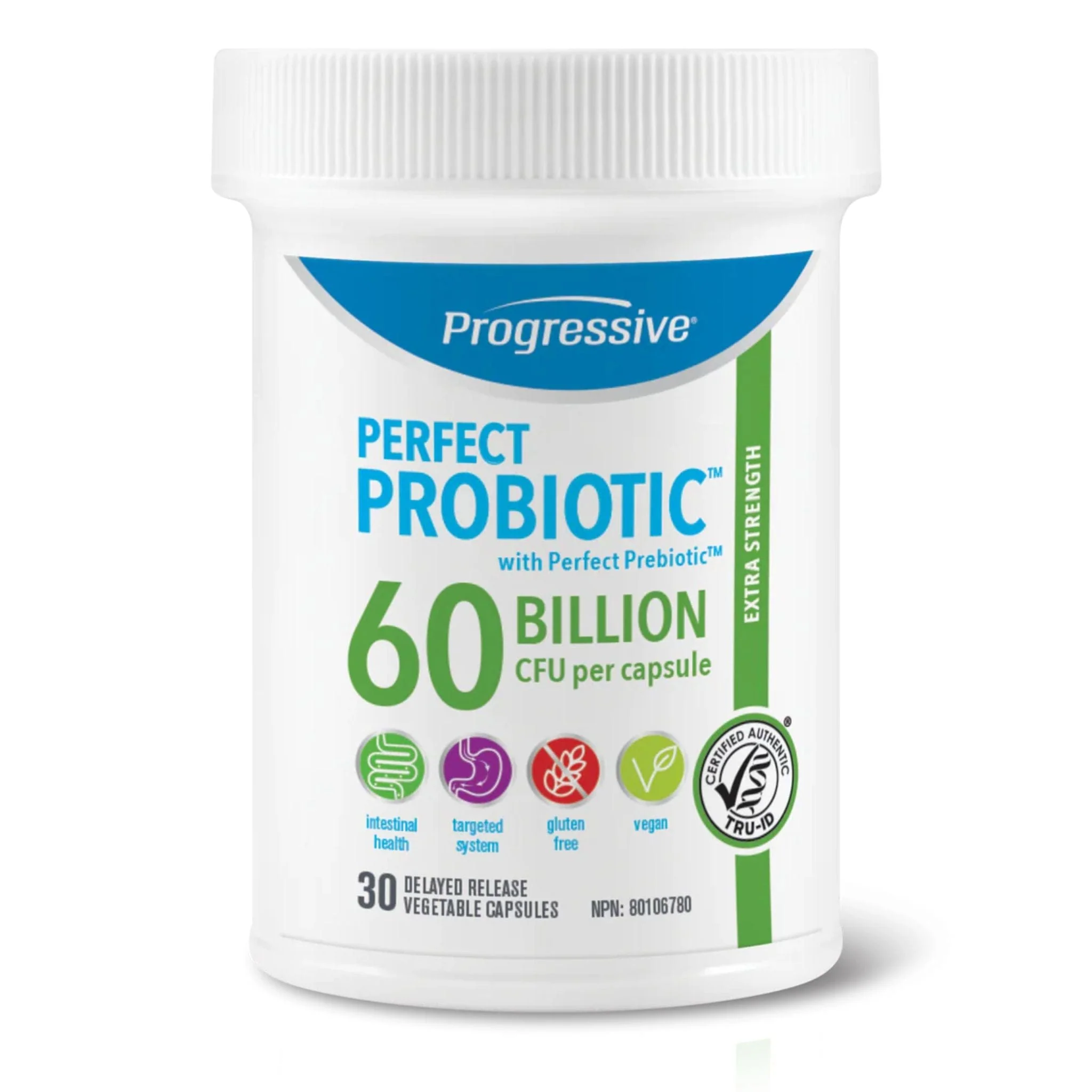 Progressive Perfect Probiotic 60 Billion CFU Extra Strength Delayed Release, Shelf Stable - Image 2