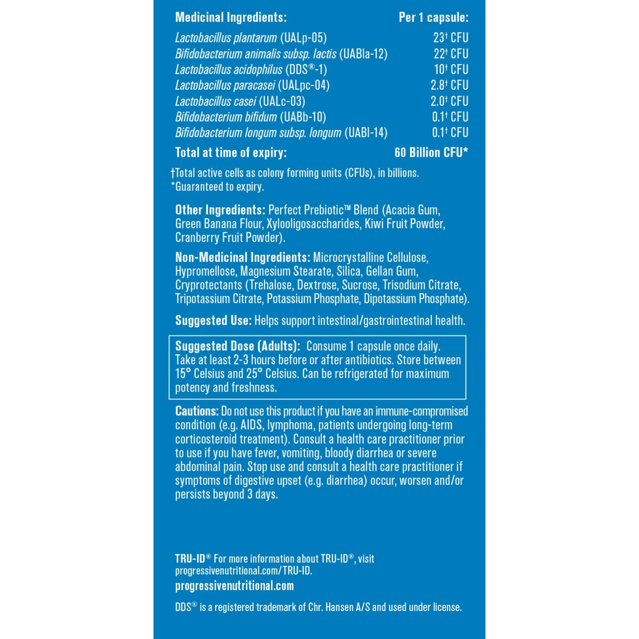Progressive Perfect Probiotic 60 Billion CFU Extra Strength Delayed Release, Shelf Stable - Image 3