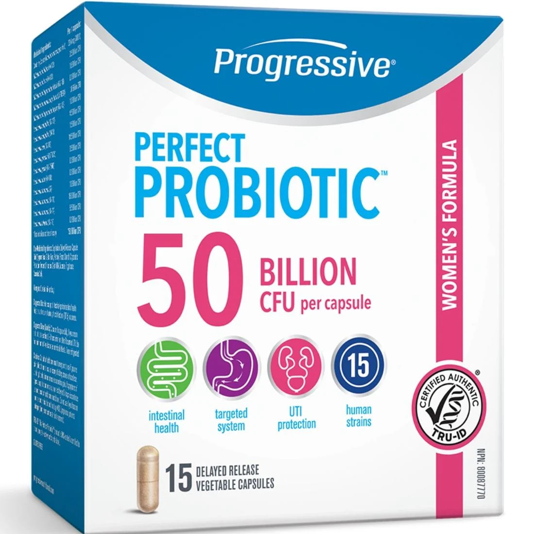 Progressive Perfect Probiotic Women's Support 50 Billion CFU Delayed Release (refrigerated) - Image 2