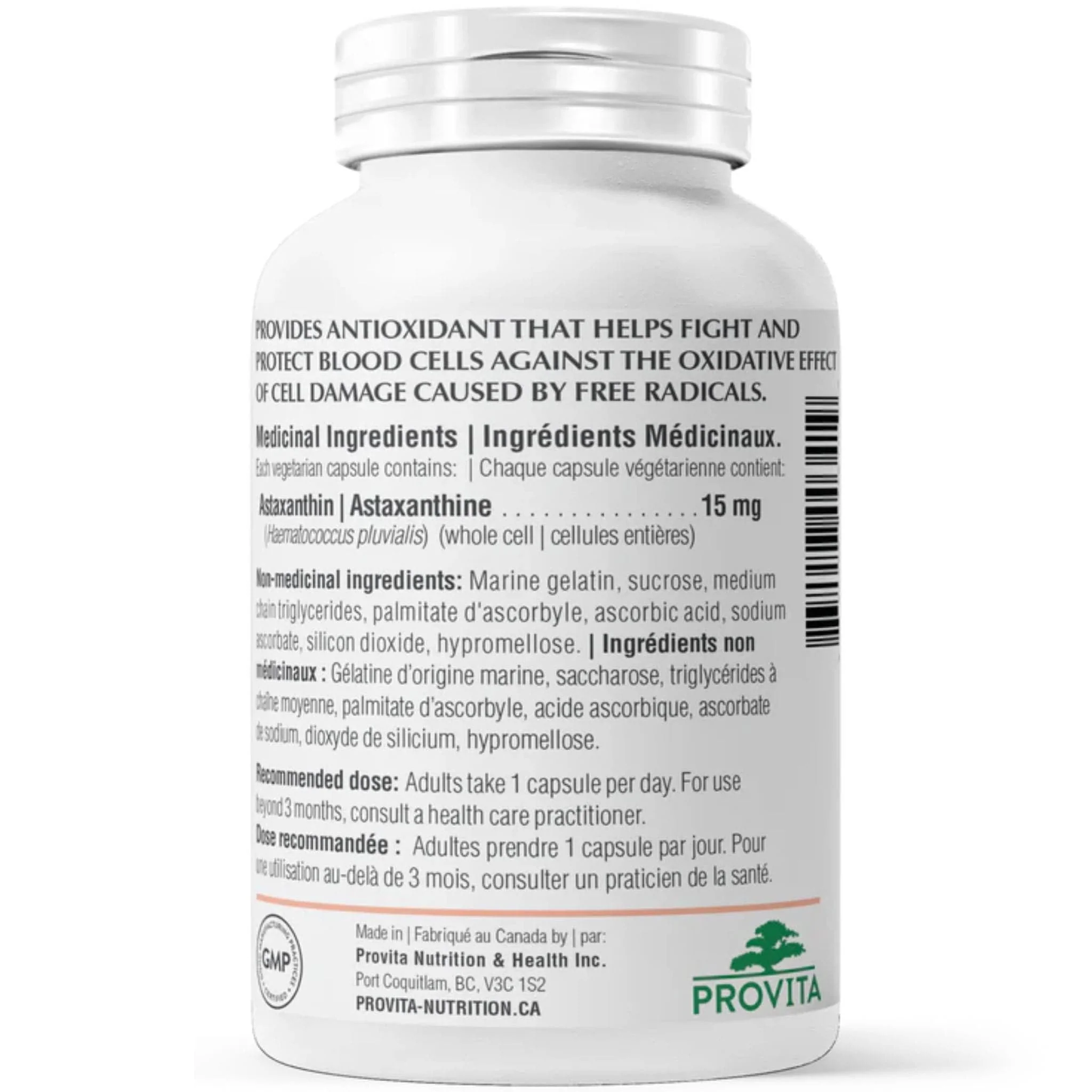 Provita Astaxanthin Forte 15mg, 30 Capsules - Image 2