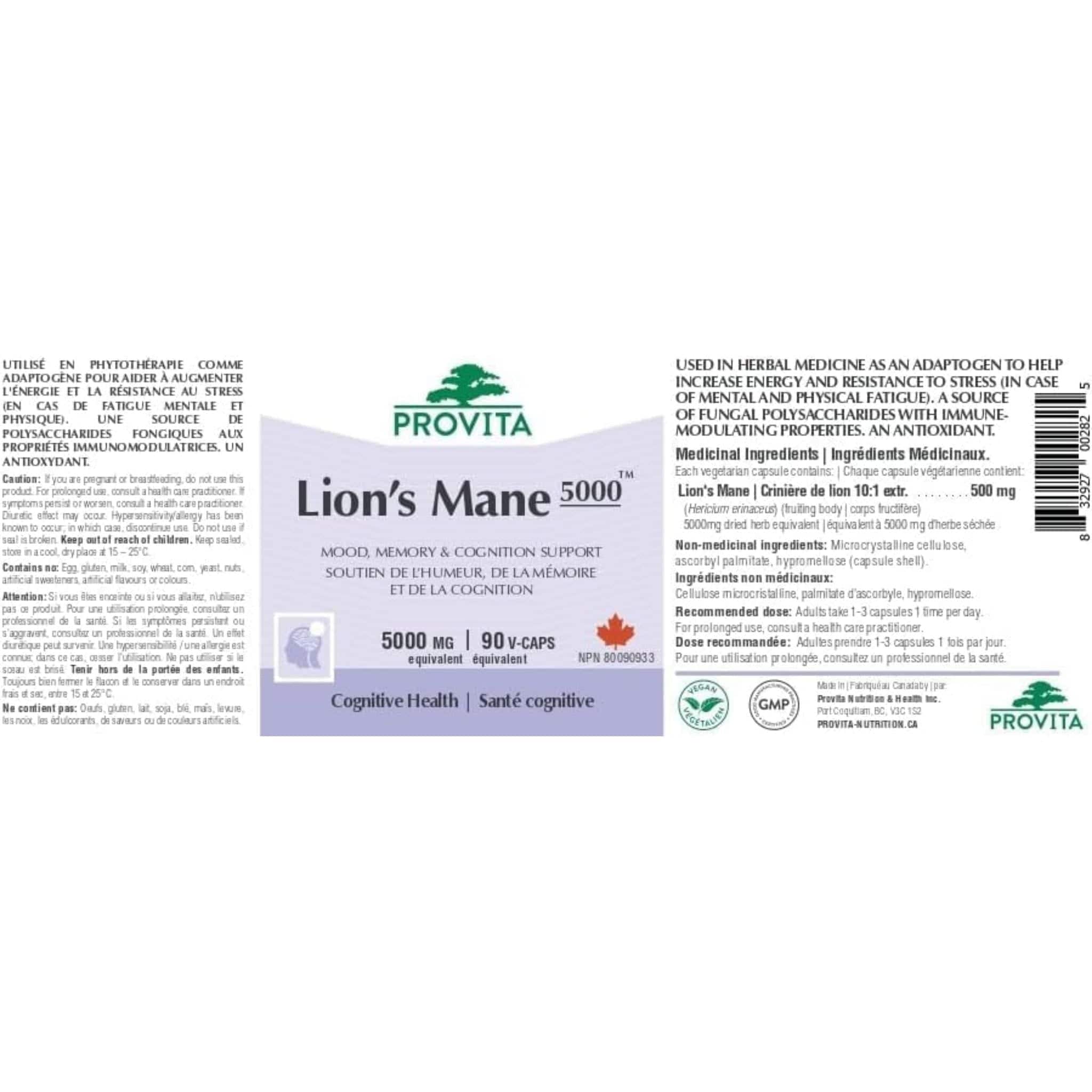 Provita Lion's Mane 5000, 90 Capsules - Image 4