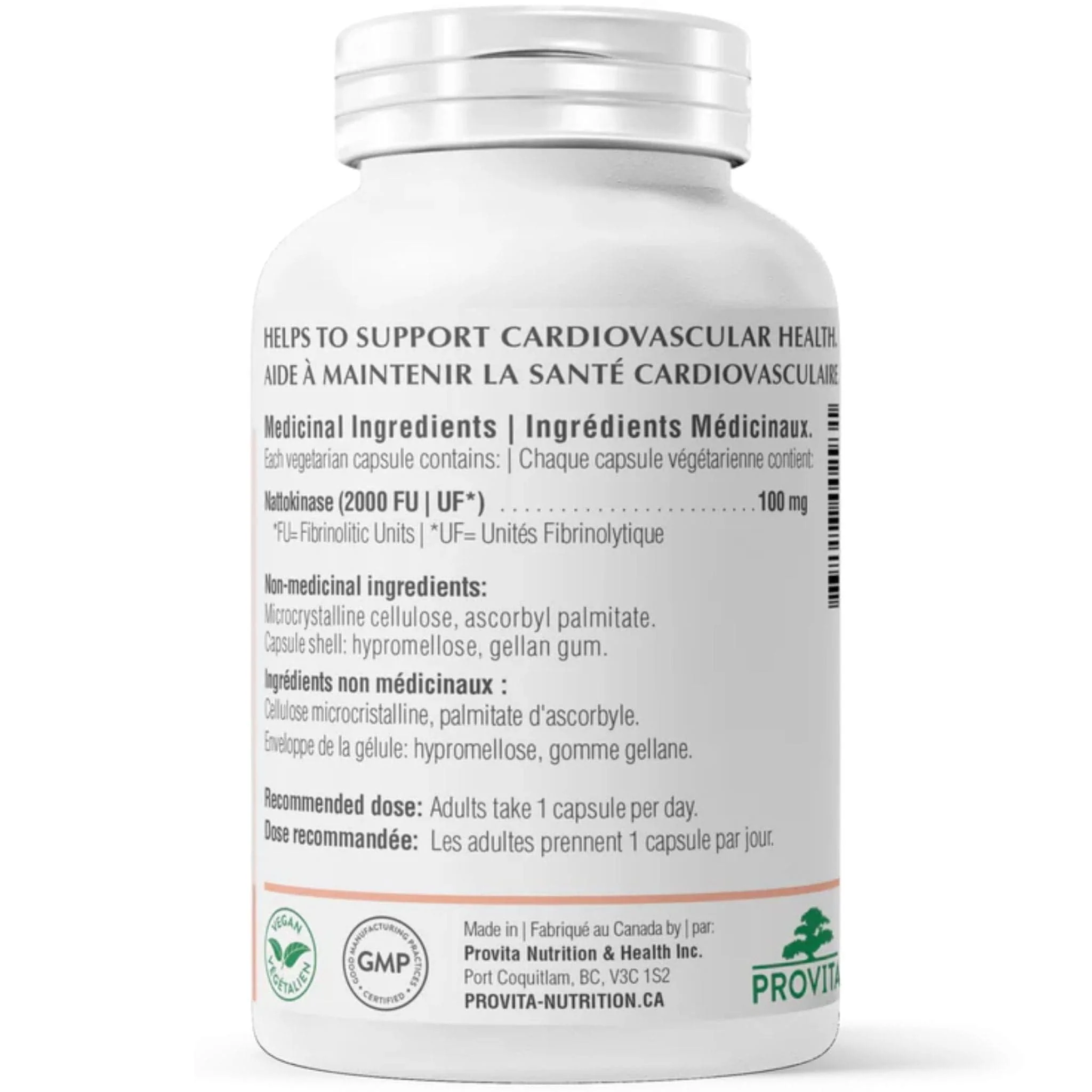 Provita Nattokinase 2000F Delayed Release Vegetable Capsules, 60-120 Capsules - Image 5