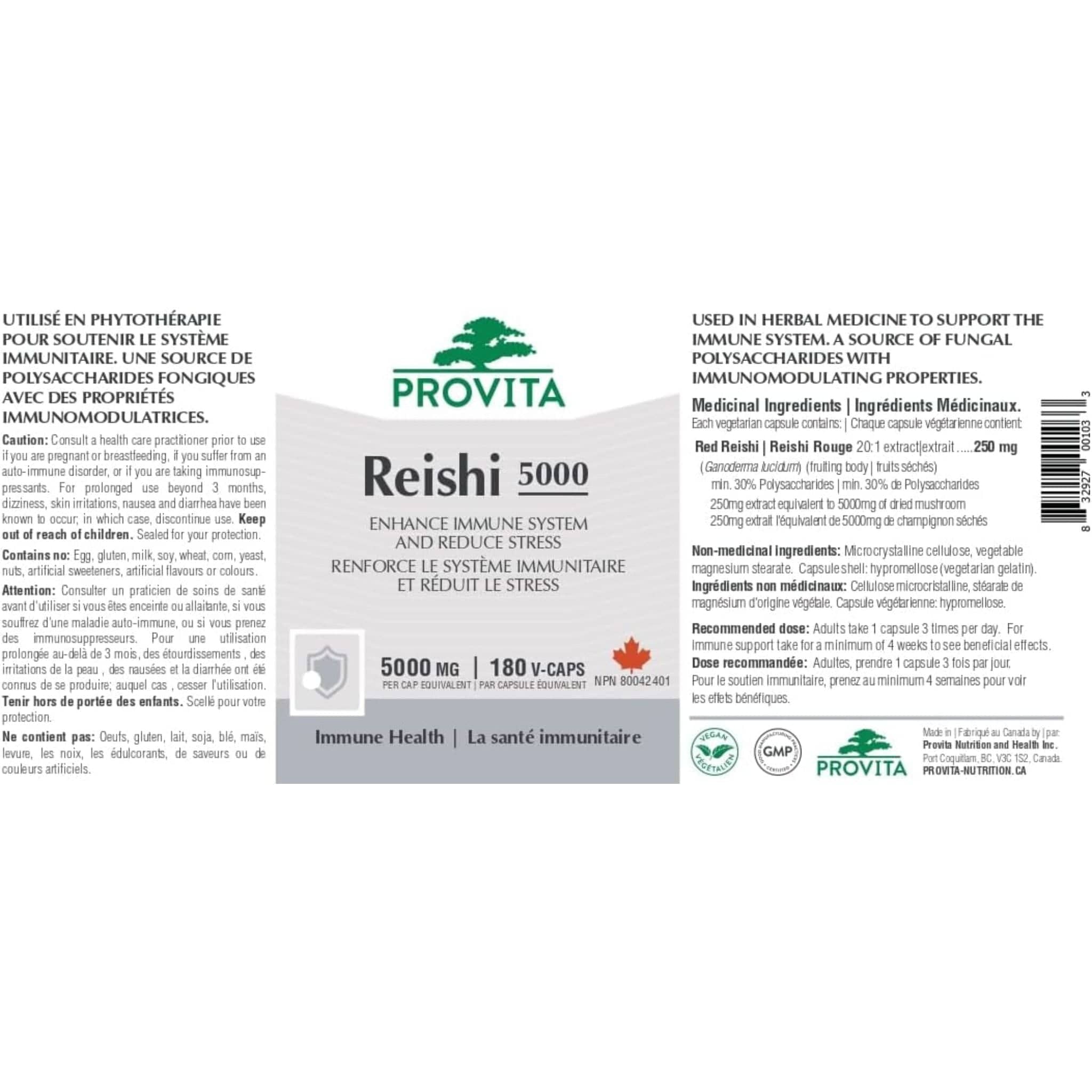 Provita Reishi 5000, 180 Capsules - Image 5