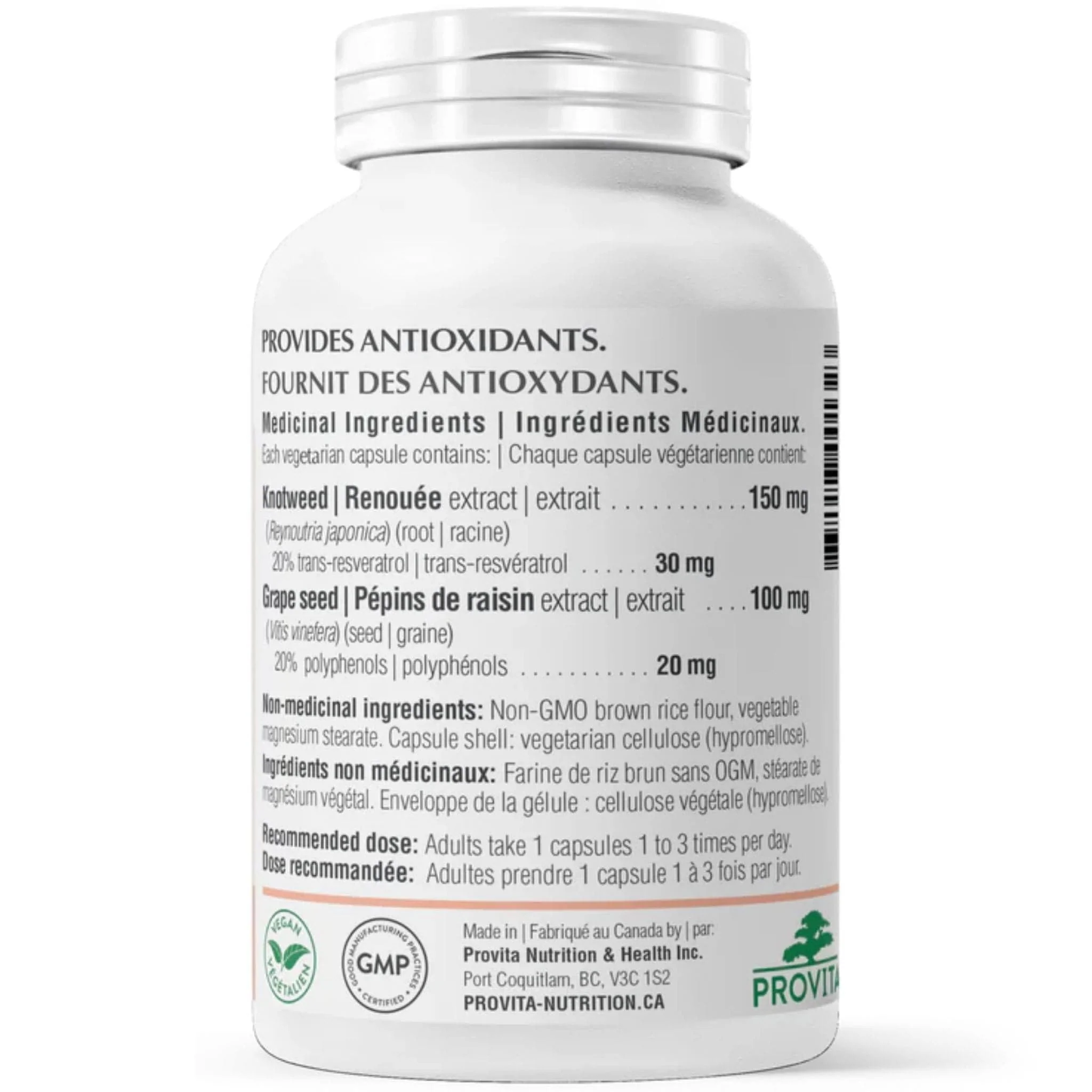 Provita Resveratrol Forte 250mg with Polyphenols, High Potency, 90 Capsules - Image 2