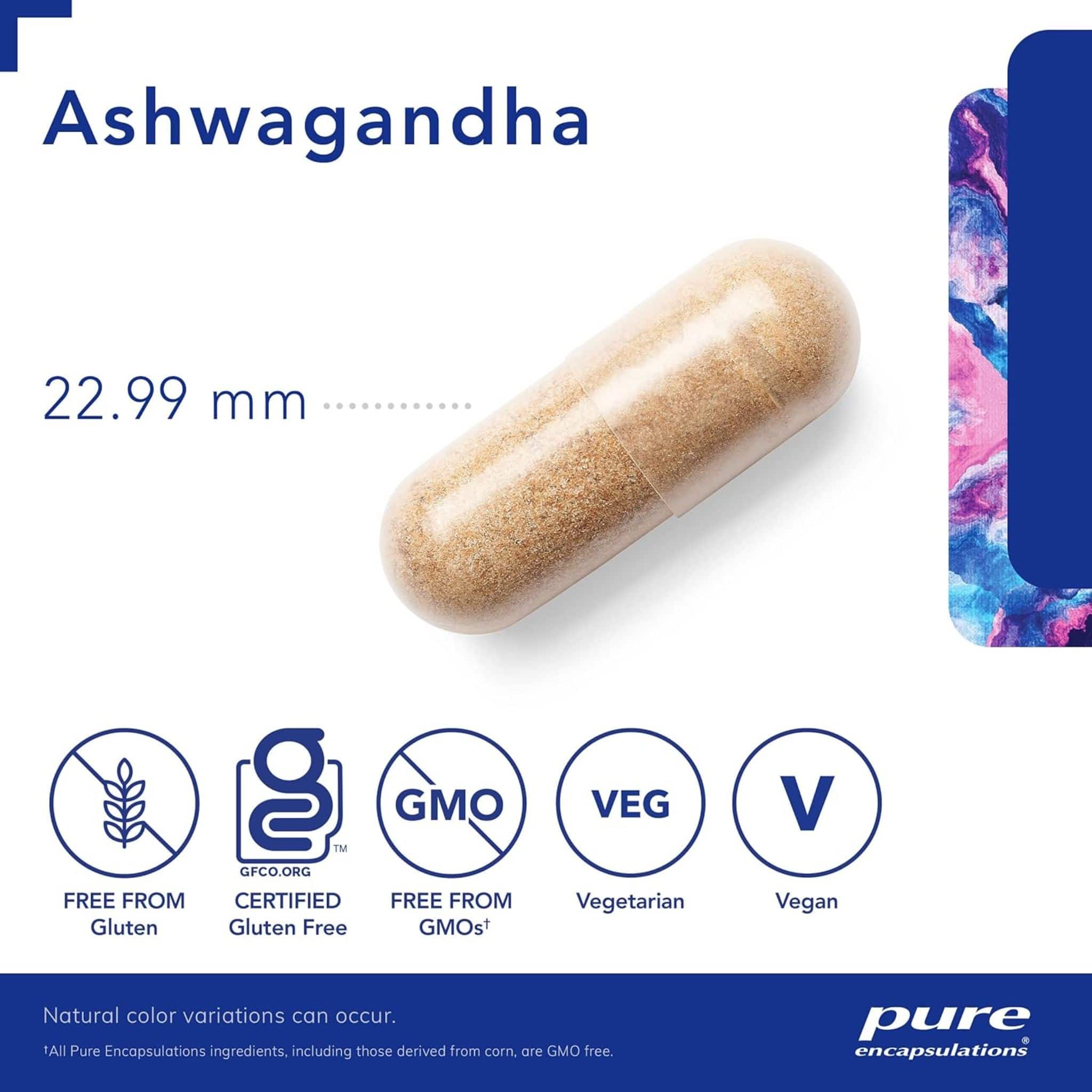 Pure Encapsulations Ashwagandha 500mg, Supports Stress Relief Naturally, 120 Capsules - Image 2