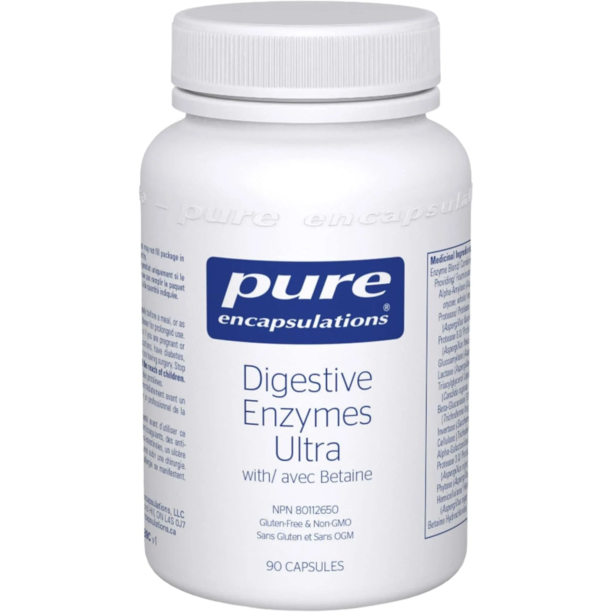 Pure Encapsulations Digestive Enzymes Ultra with Betaine HCL 250mg, 90 Capsules