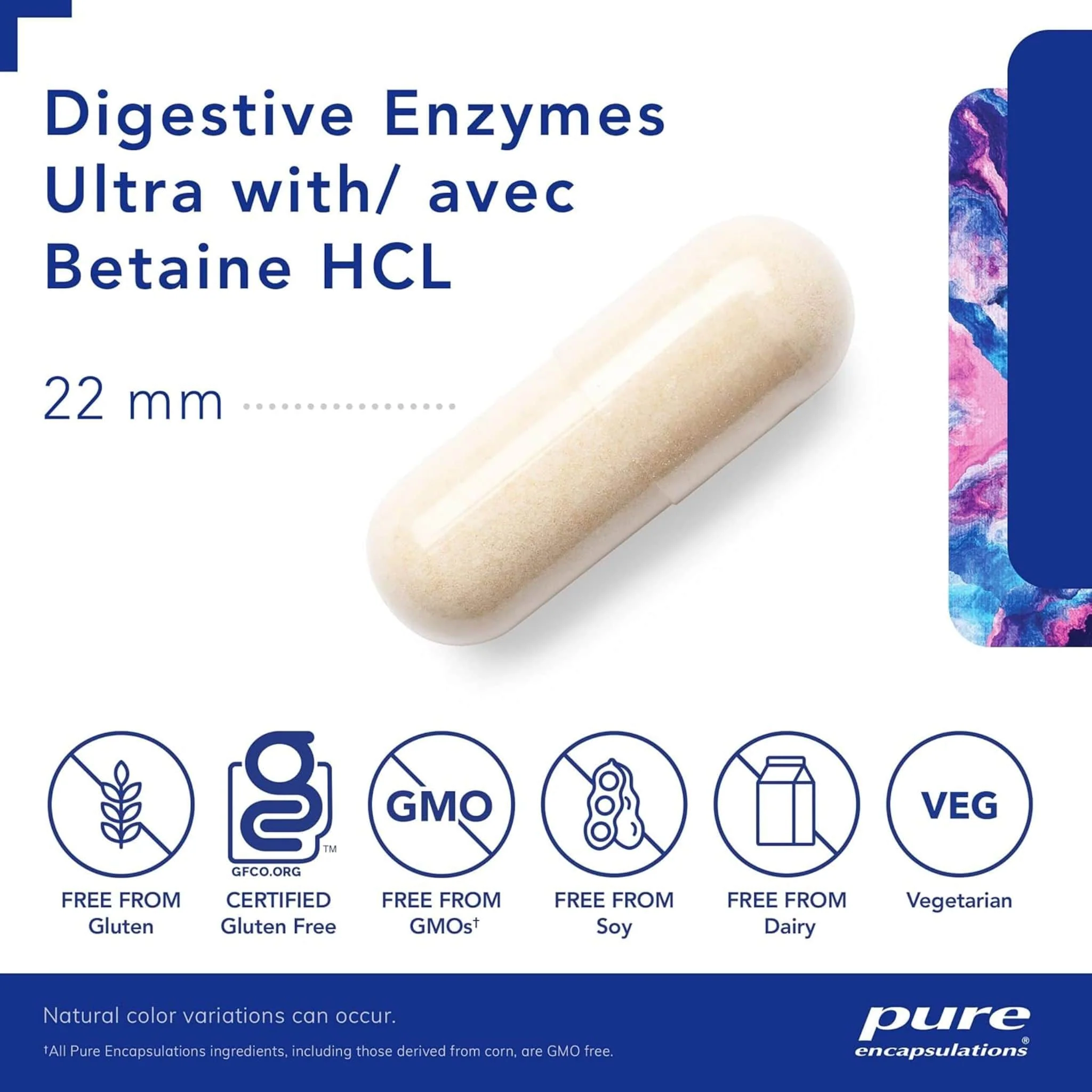Pure Encapsulations Digestive Enzymes Ultra with Betaine HCL 250mg, 90 Capsules - Image 4