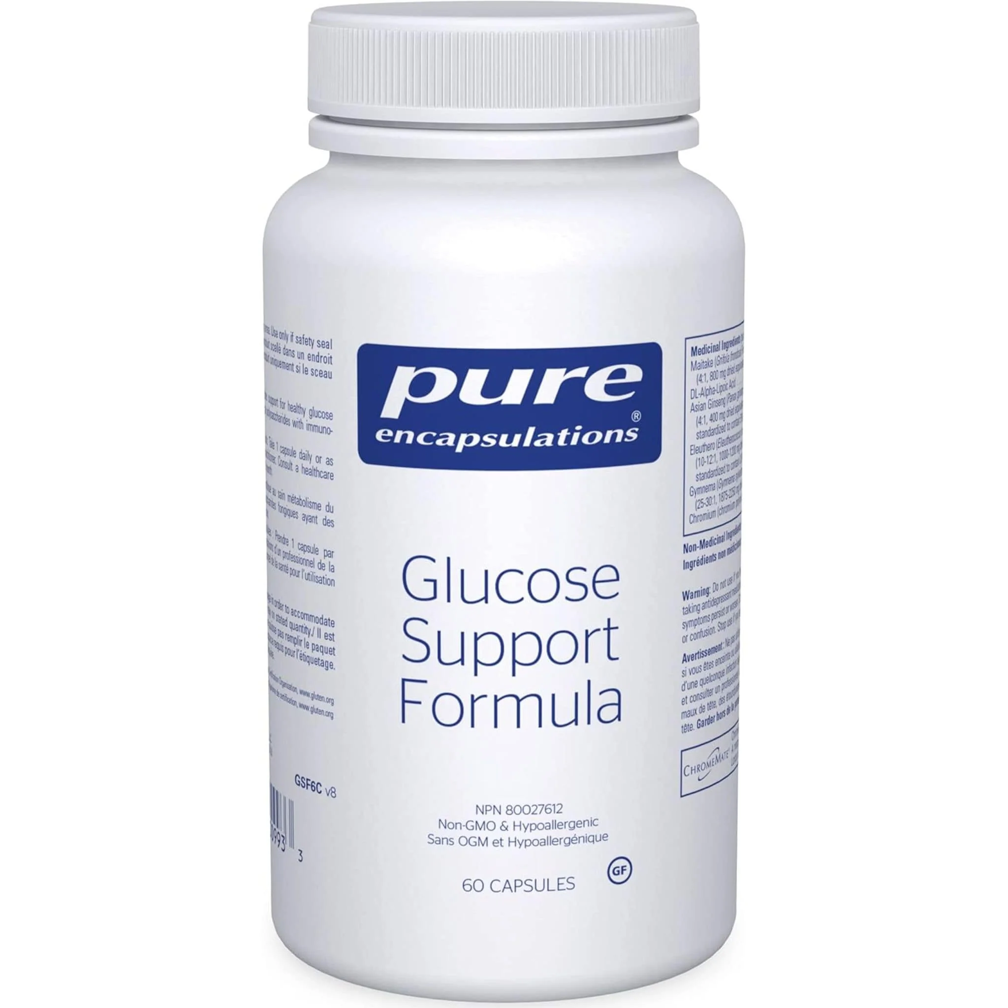 Pure Encapsulations Glucose Support Formula, Supports Healthy Blood Glucose Levels, 60 Capsules