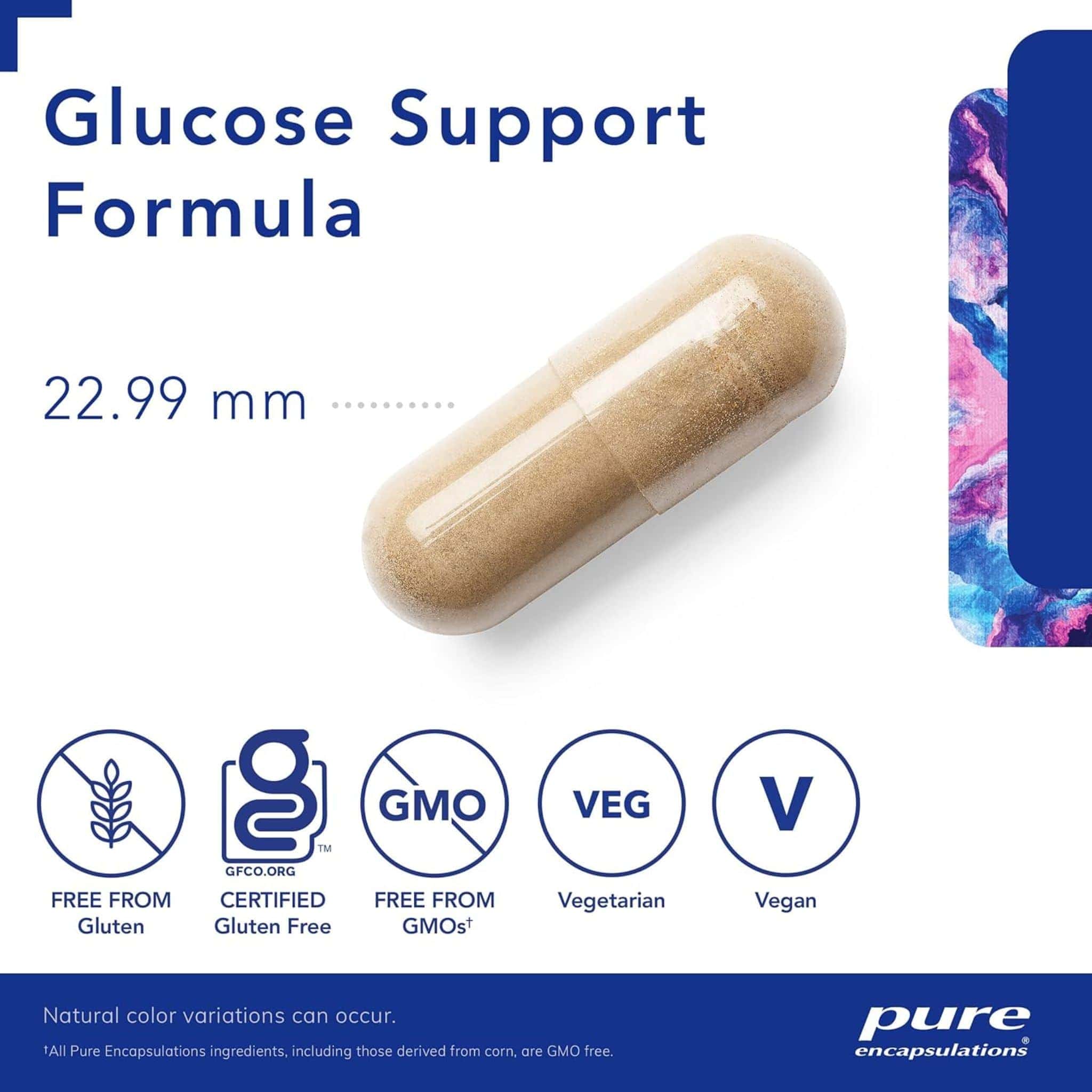 Pure Encapsulations Glucose Support Formula, Supports Healthy Blood Glucose Levels, 60 Capsules - Image 2