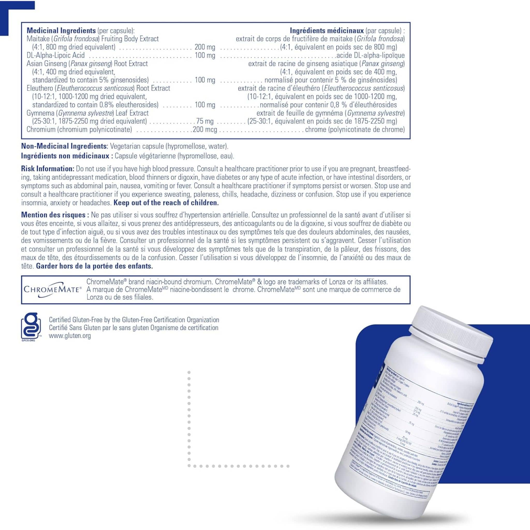 Pure Encapsulations Glucose Support Formula, Supports Healthy Blood Glucose Levels, 60 Capsules - Image 4