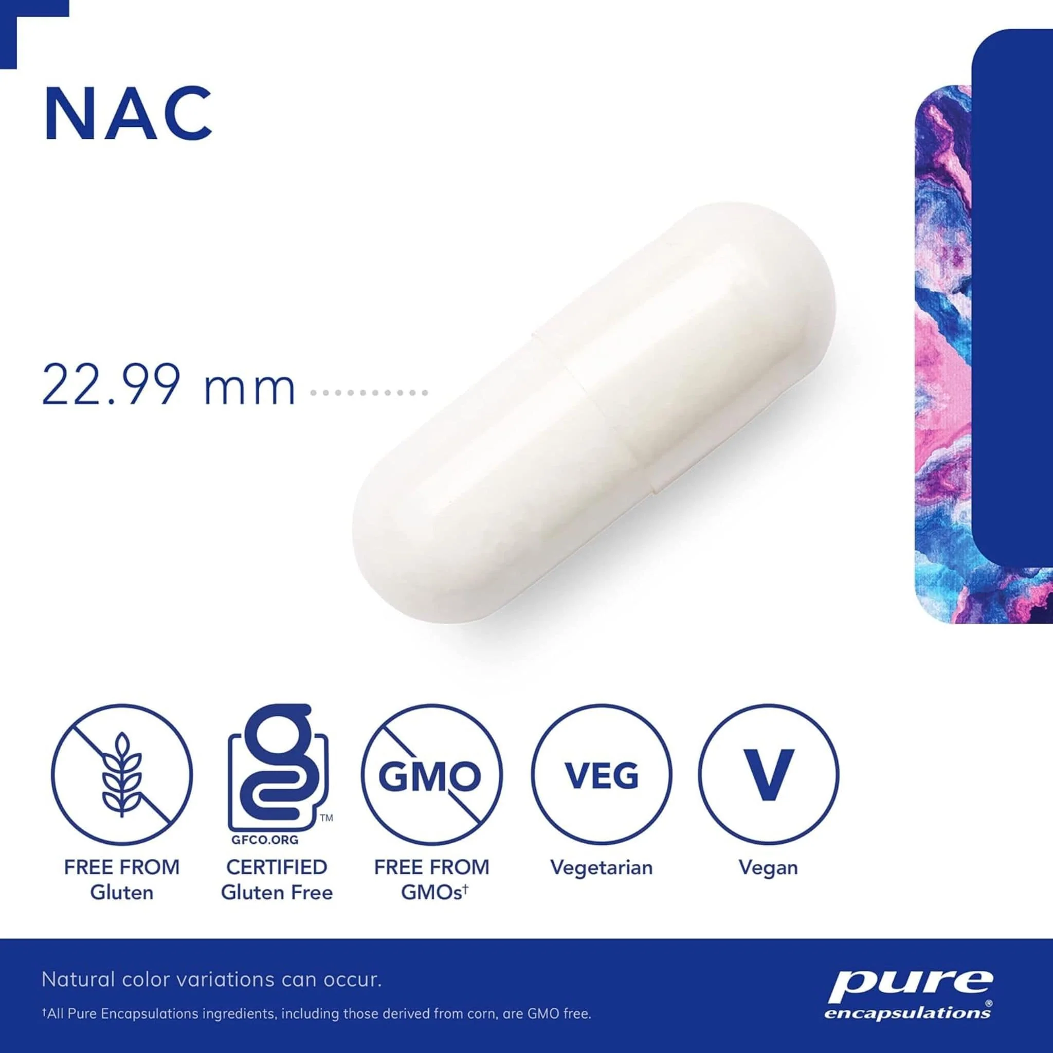 Pure Encapsulations NAC 900mg, N-Acetyl-L-Cysteine, Supports Glutathione, Antioxidant and Lung Health, 120 Capsules - Image 2