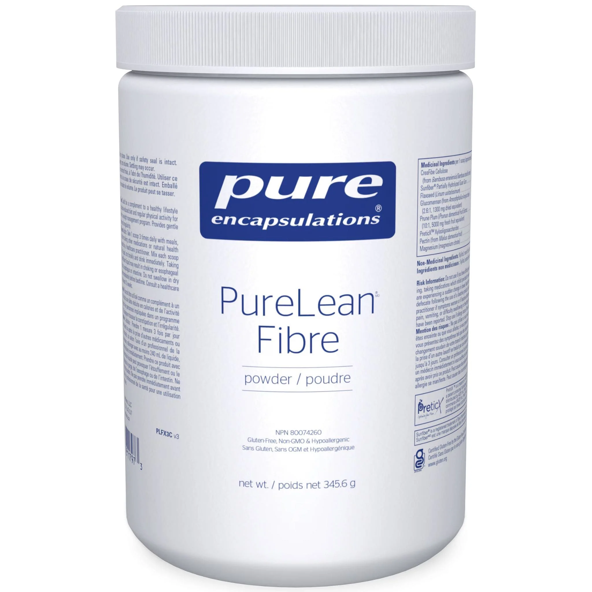 Pure Encapsulations PureLean Fibre Powder with Prebiotics, Supports Healthy Weight Management and Digestive Health, 346g