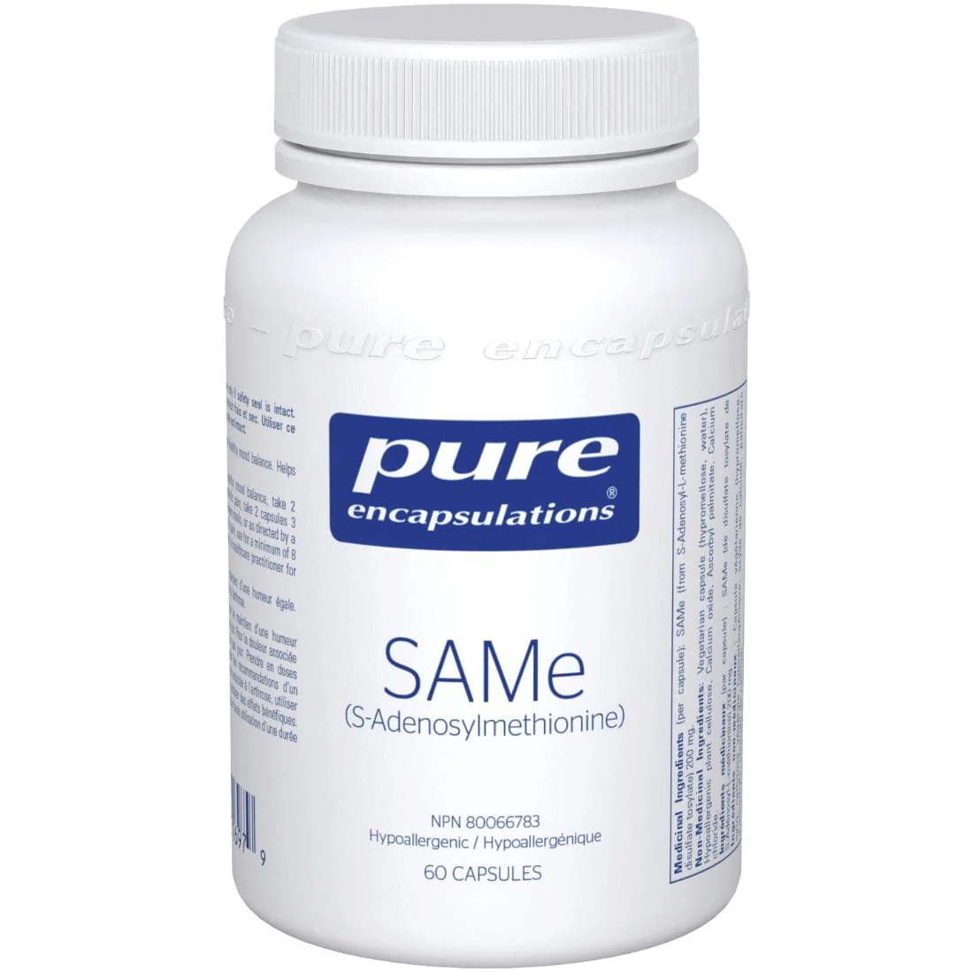 Pure Encapsulations SAMe 200mg, Healthy Mood Balance, Enhanced Stability Form, 60 Capsules