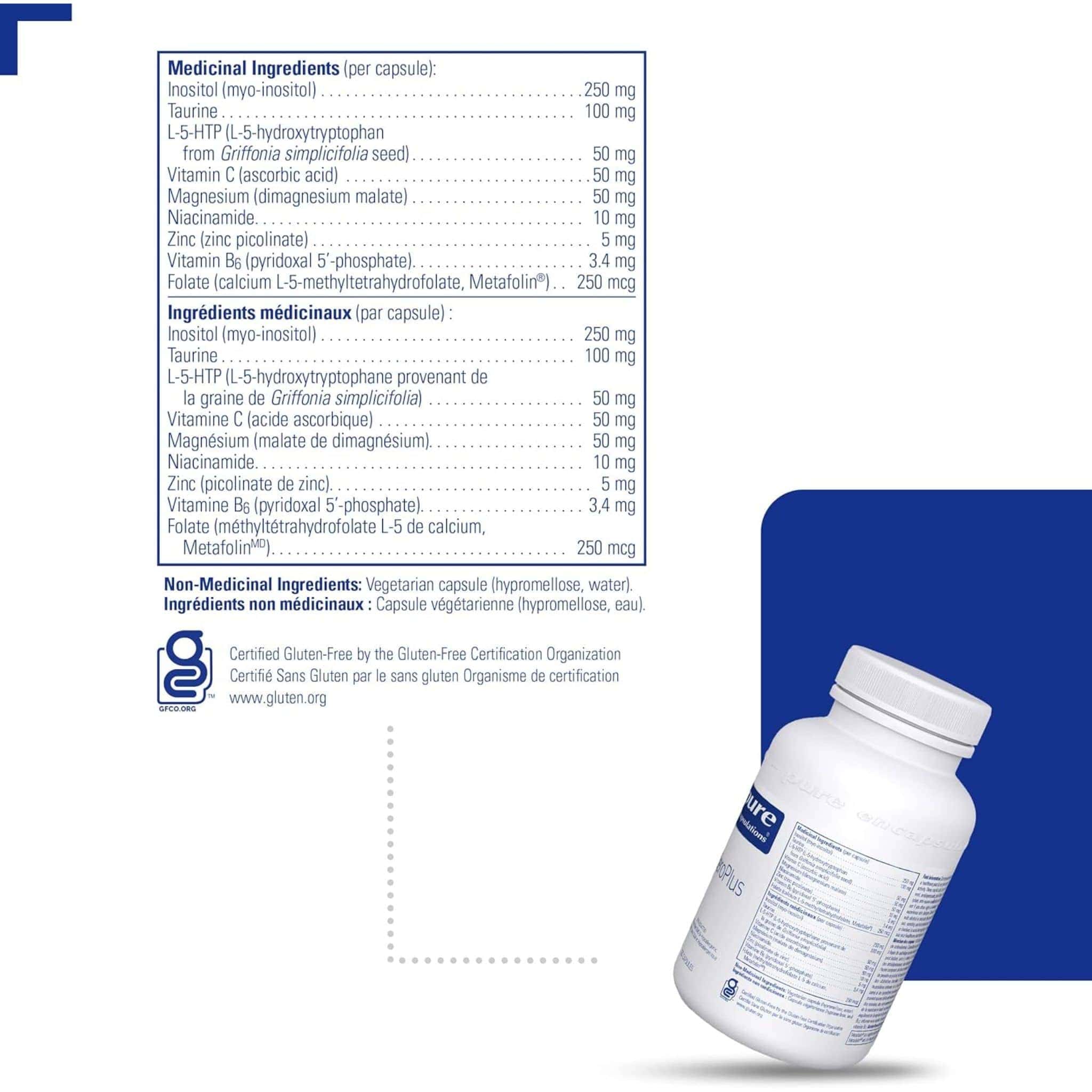 Pure Encapsulations SeroPlus, With 5-HTP, B6, Folate and Zinc, Supports Healthy Mood Balance and Emotional Wellness, 120 Capsules - Image 3