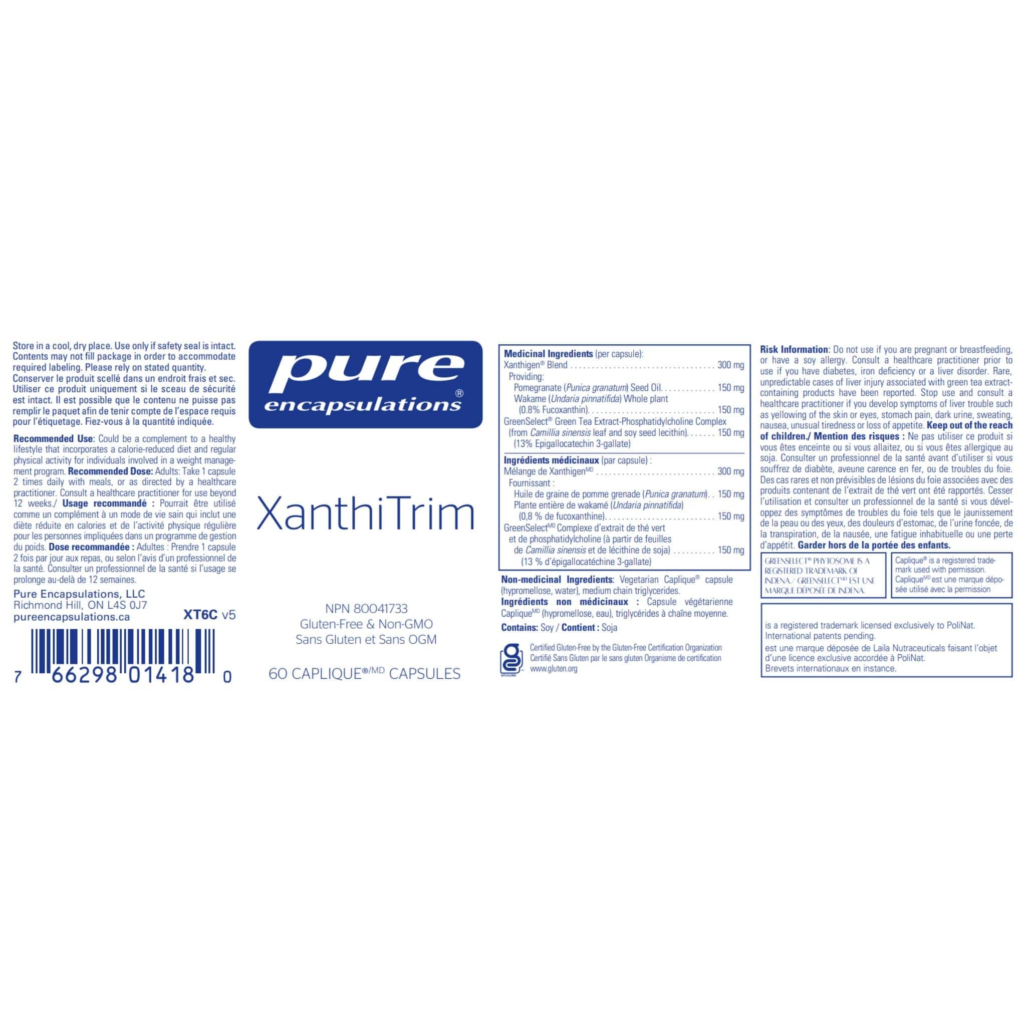 Pure Encapsulations XanthiTrim, 60 Capsules - Image 2