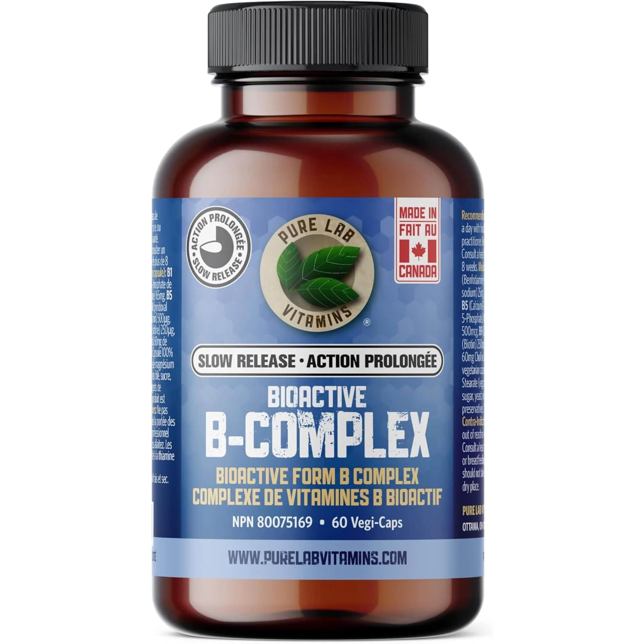 Pure Lab Vitamins Bioactive B Complex Slow Release