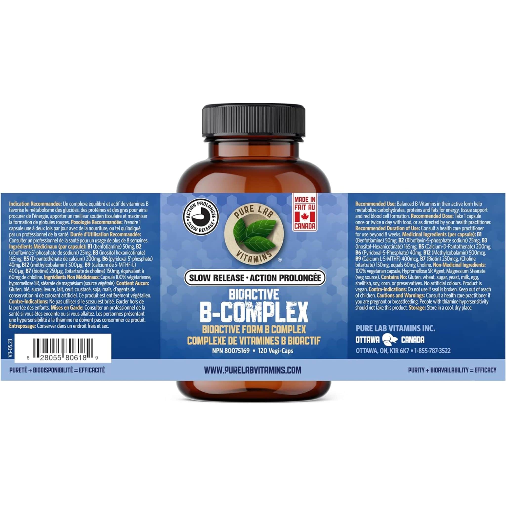 Pure Lab Vitamins Bioactive B Complex Slow Release - Image 4