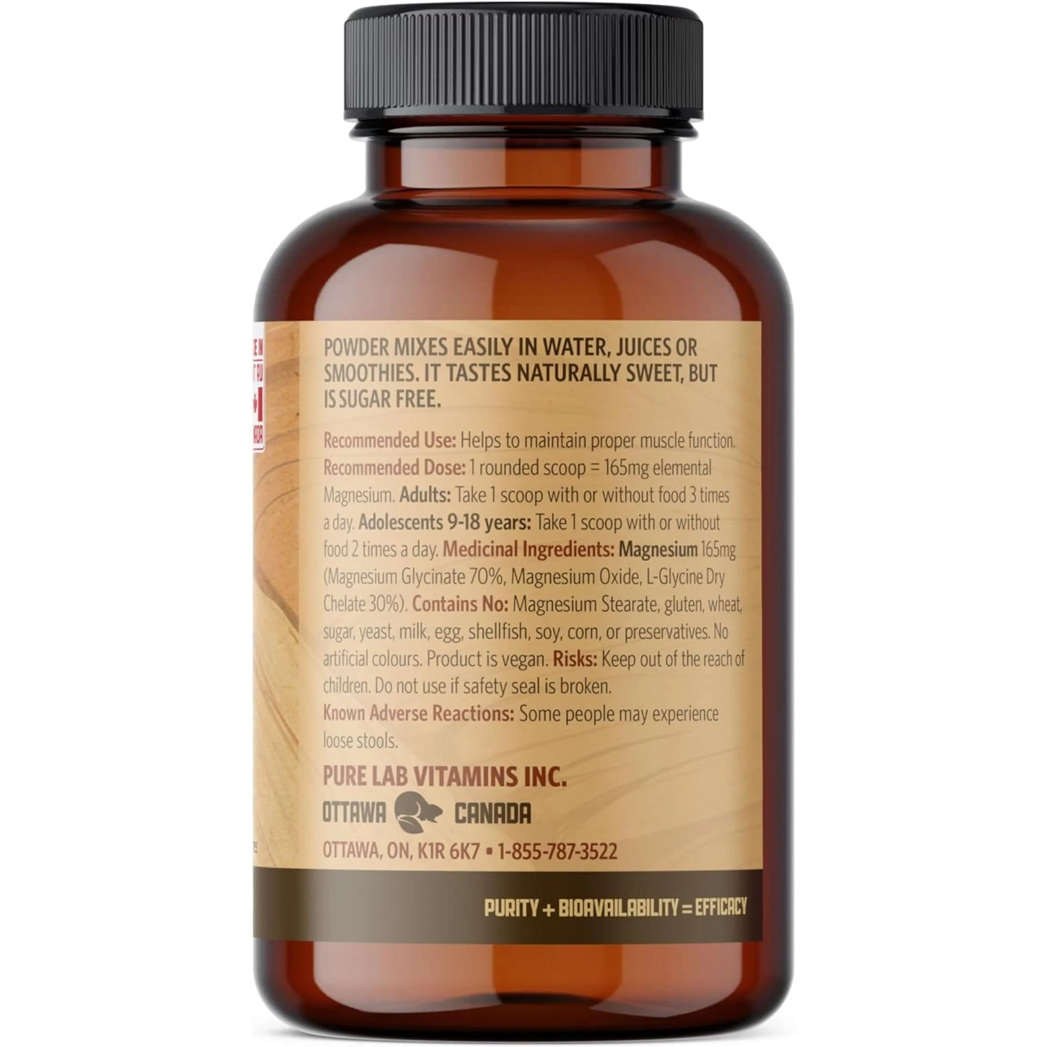 Pure Lab Magnesium Glycinate Powder, 200g - Image 3