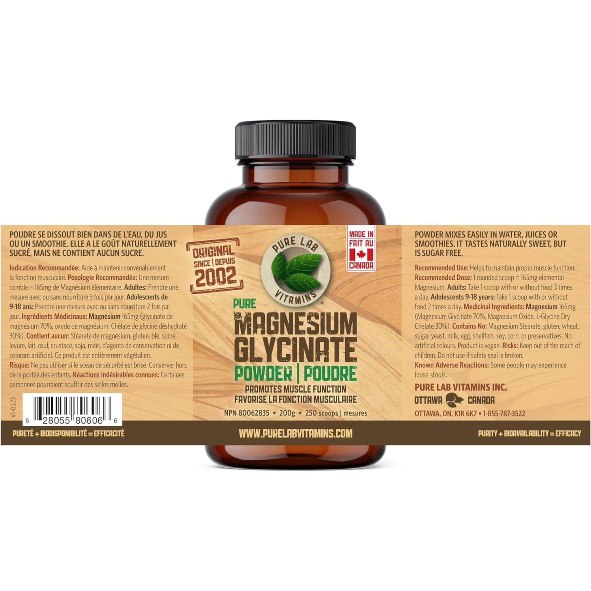 Pure Lab Magnesium Glycinate Powder, 200g - Image 4