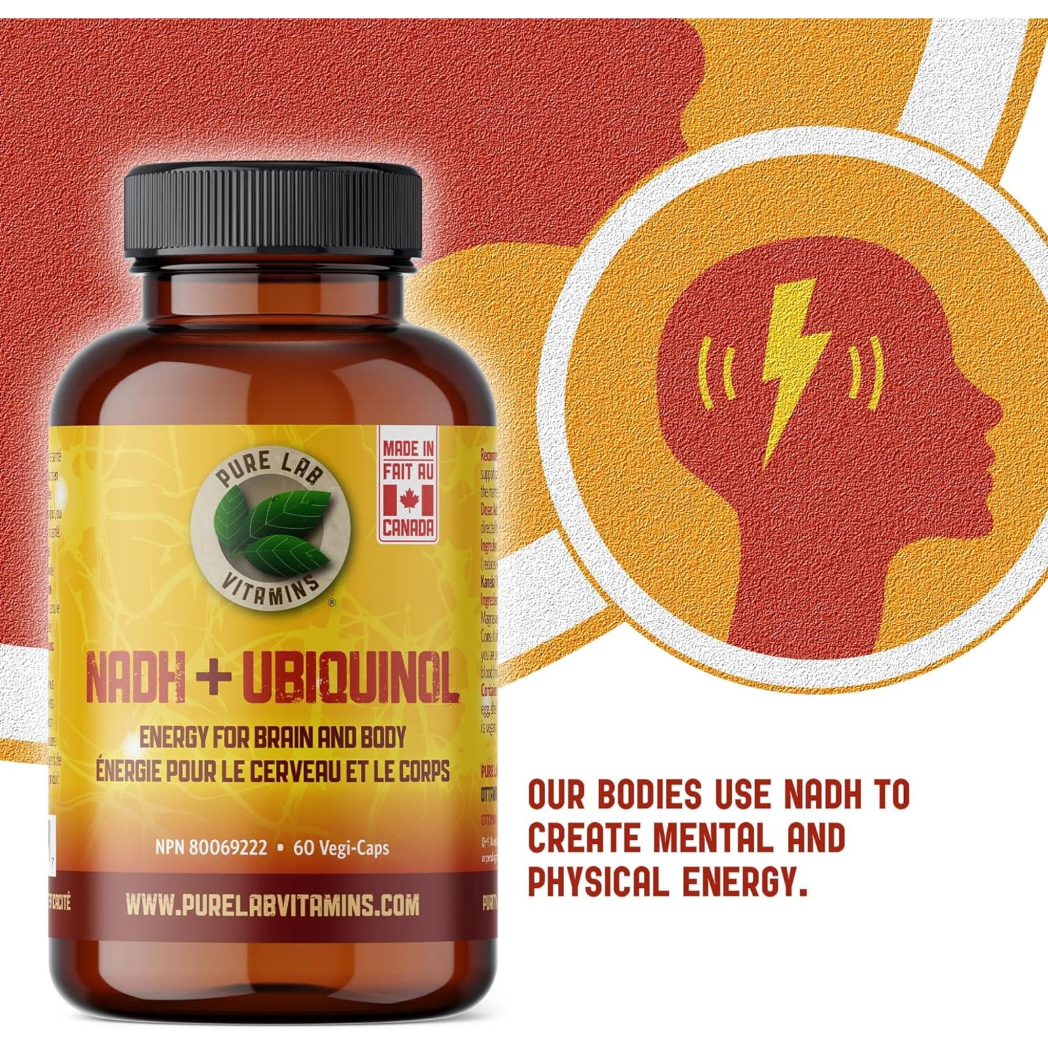 Pure Lab Vitamins NADH + Ubiquinol, 60 Capsules - Image 8