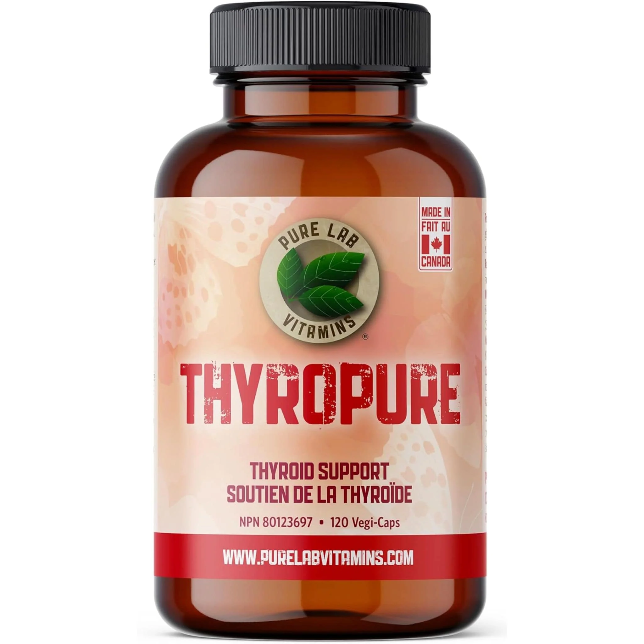 Pure Lab Vitamins ThyroPure, 120 Vegetable Capsules