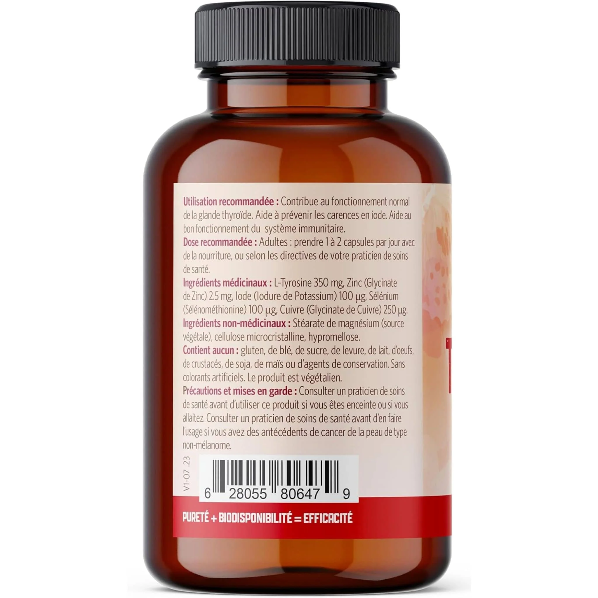 Pure Lab Vitamins ThyroPure, 120 Vegetable Capsules - Image 2
