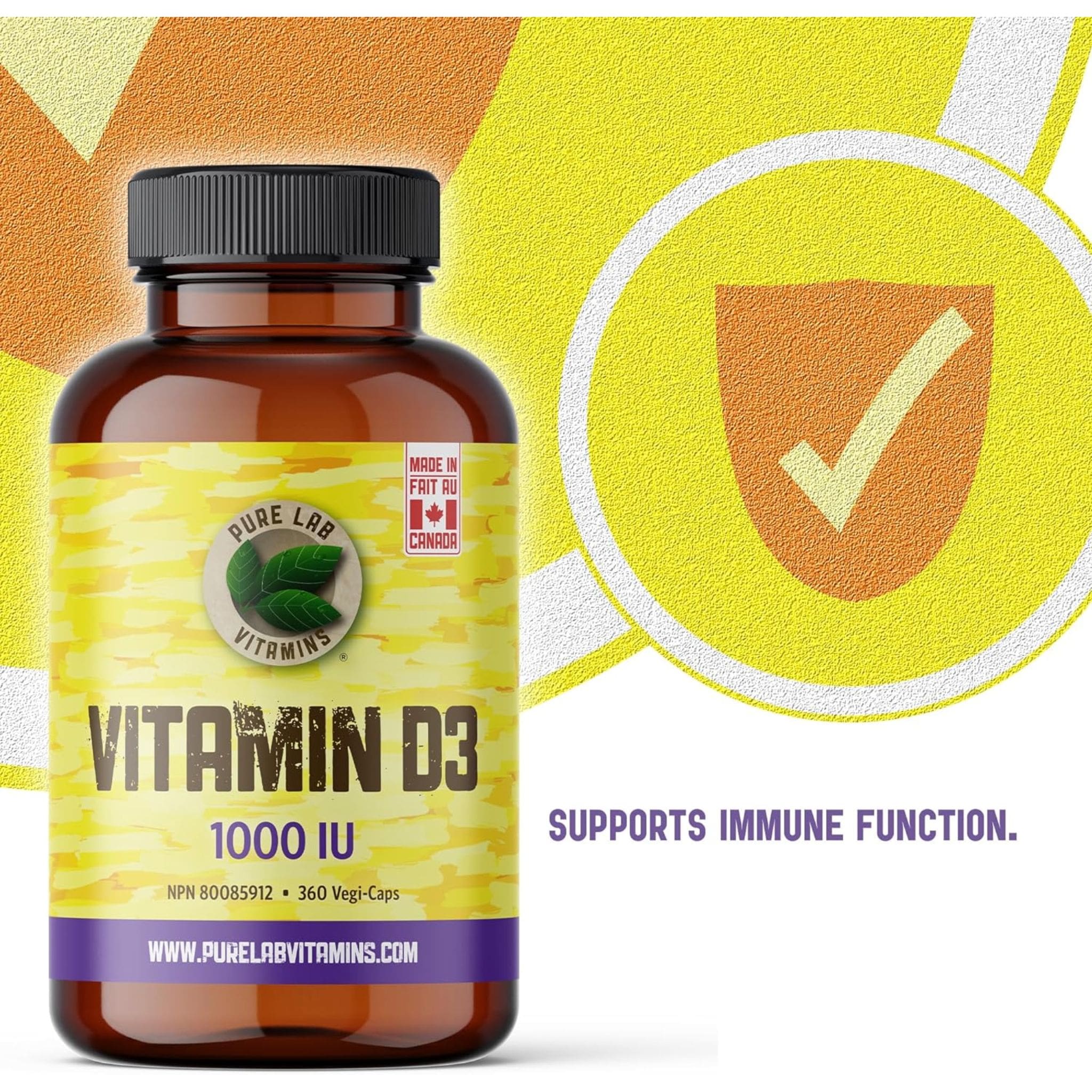 Pure Lab Vitamins Vitamin D3 1000IU, 360 Capsules - Image 7