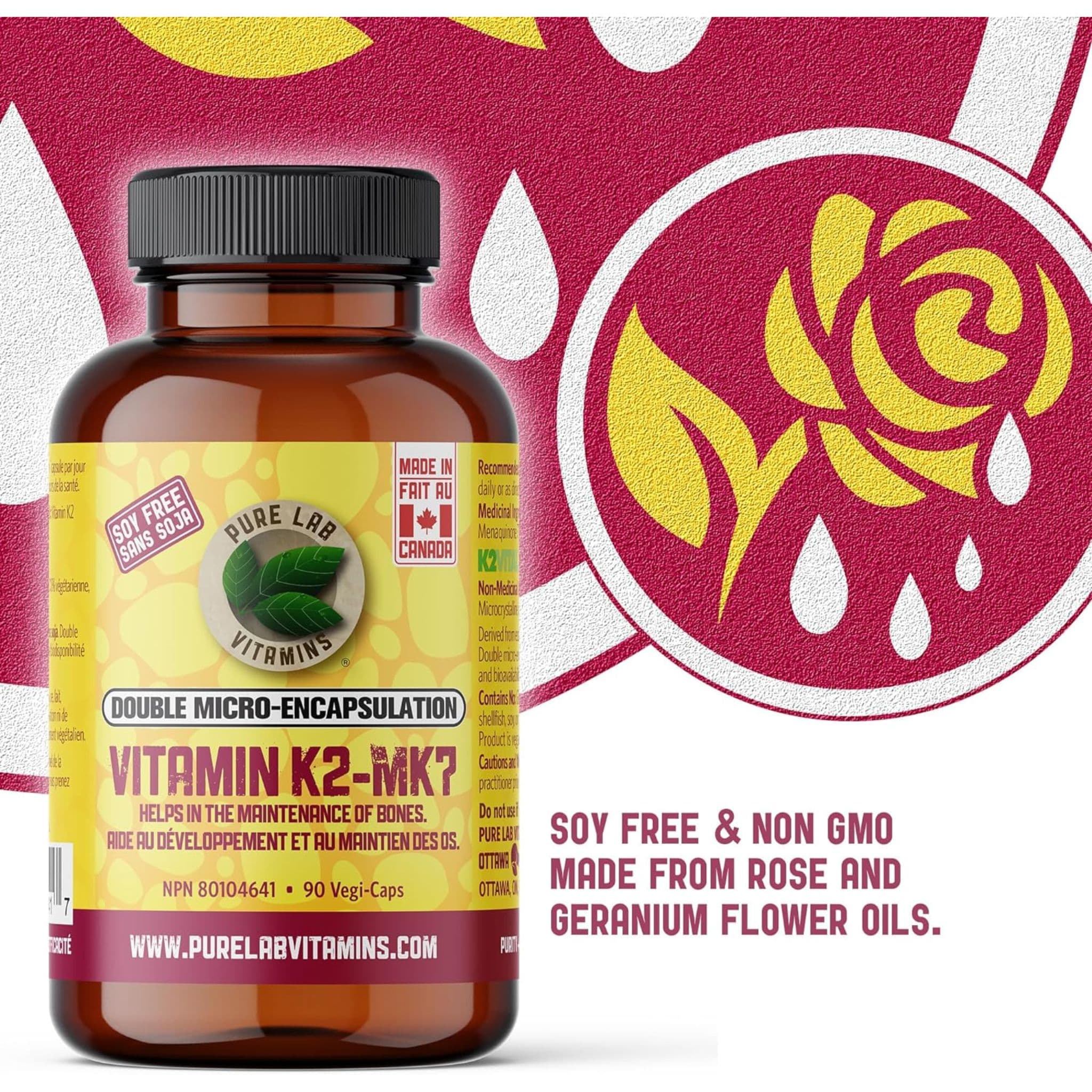 Pure Lab Vitamins Vitamin K2 - MK7 120mcg (Soy free), 90 Capsules - Image 7