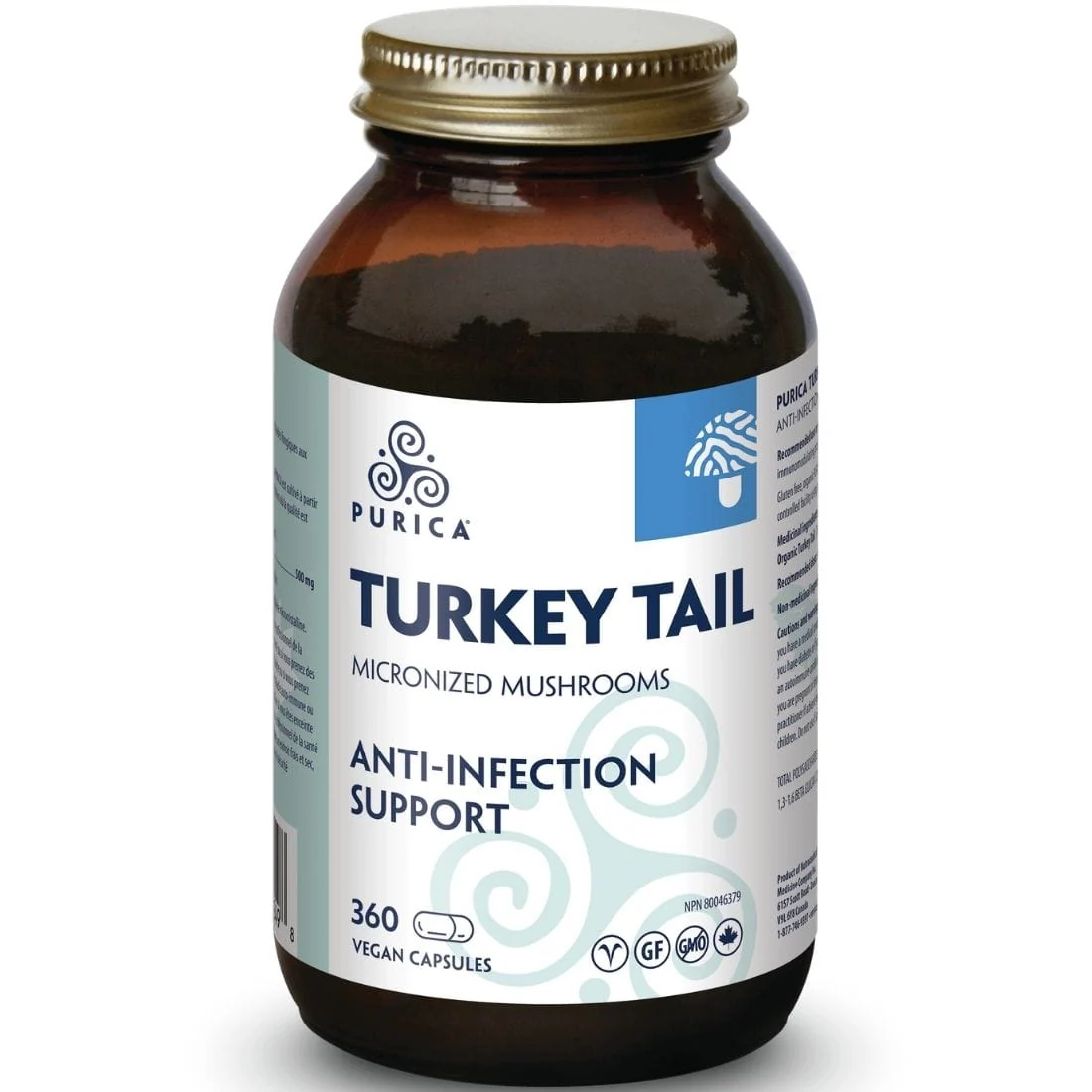 Purica Turkey Tail Micronized Mushrooms (Coriolus), 500mg, Vegetable Capsules - Image 4