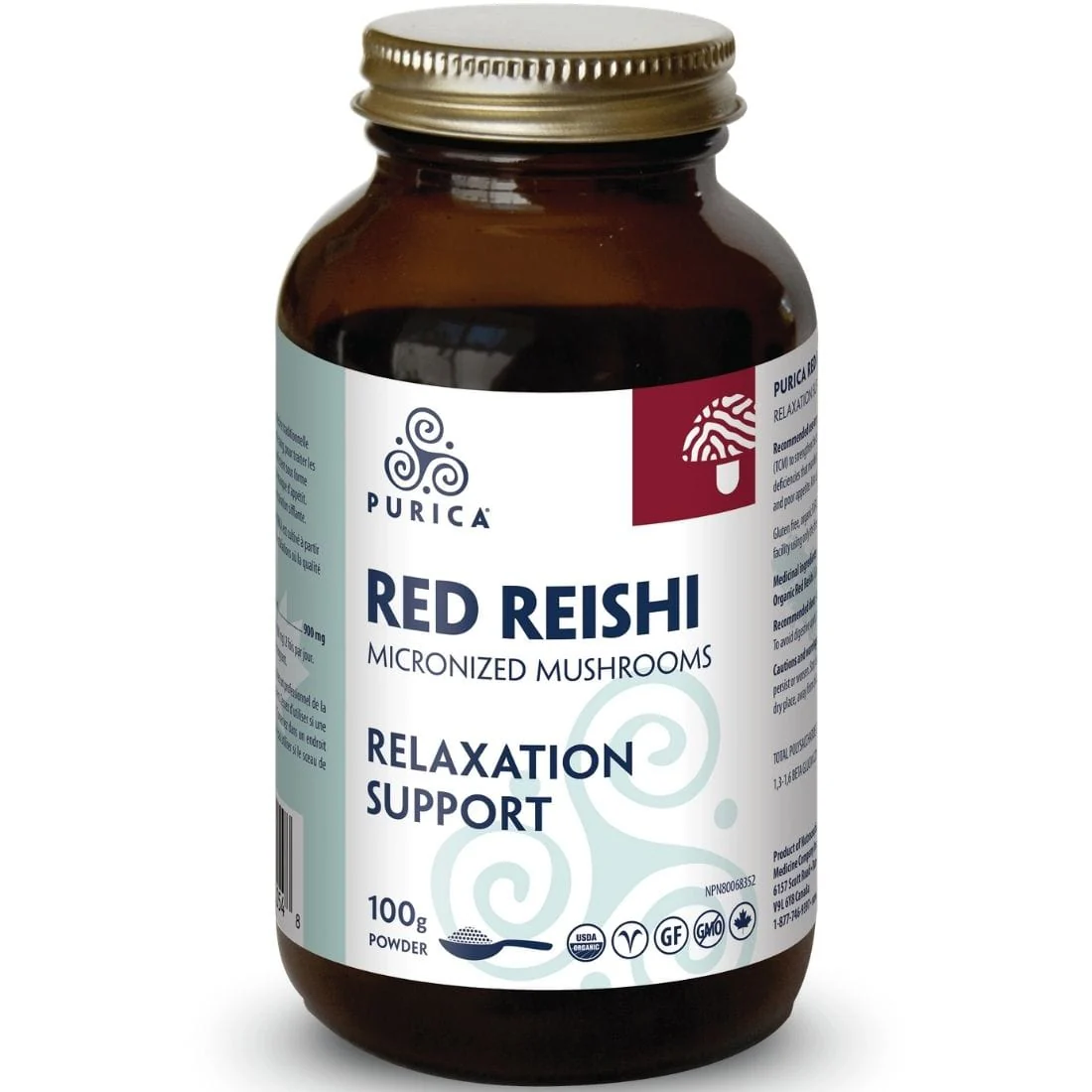 Purica Red Reishi Powder, 100g
