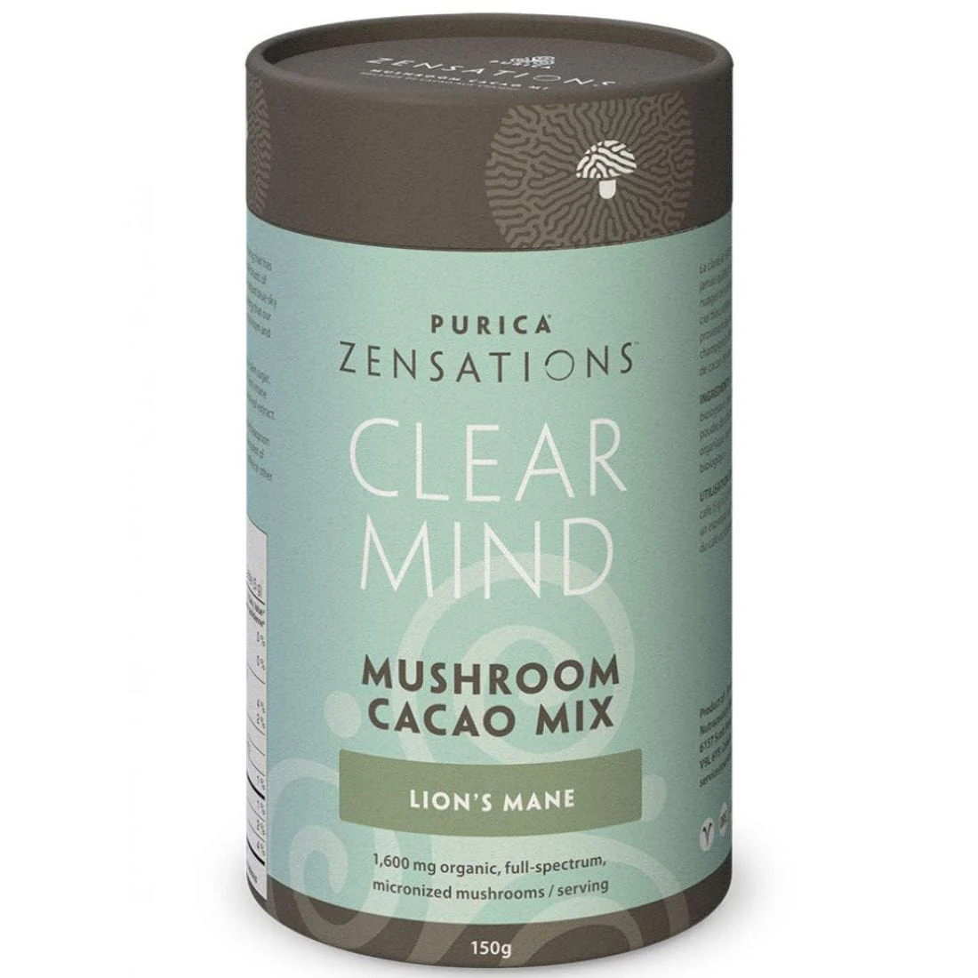 Purica Zensations Clear Mind Lion's Mane Mushroom Cacao Drink, 150g