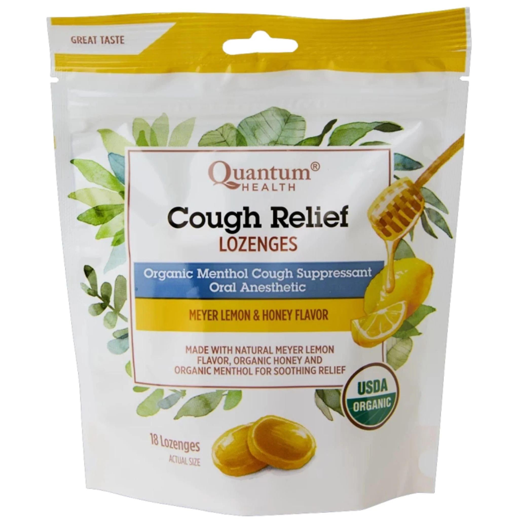 Quantum Health Cough Relief Lozenges, Natural Cough Suppressant, Soothes Throat, 18 Lozenges - Image 2