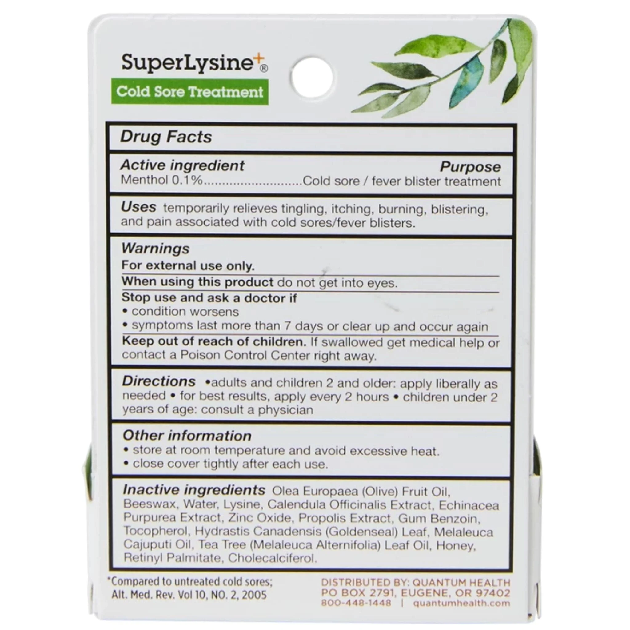 Quantum Health Super Lysine+ Cold Sore Ointment, Cuts healing time in half, 7g - Image 2