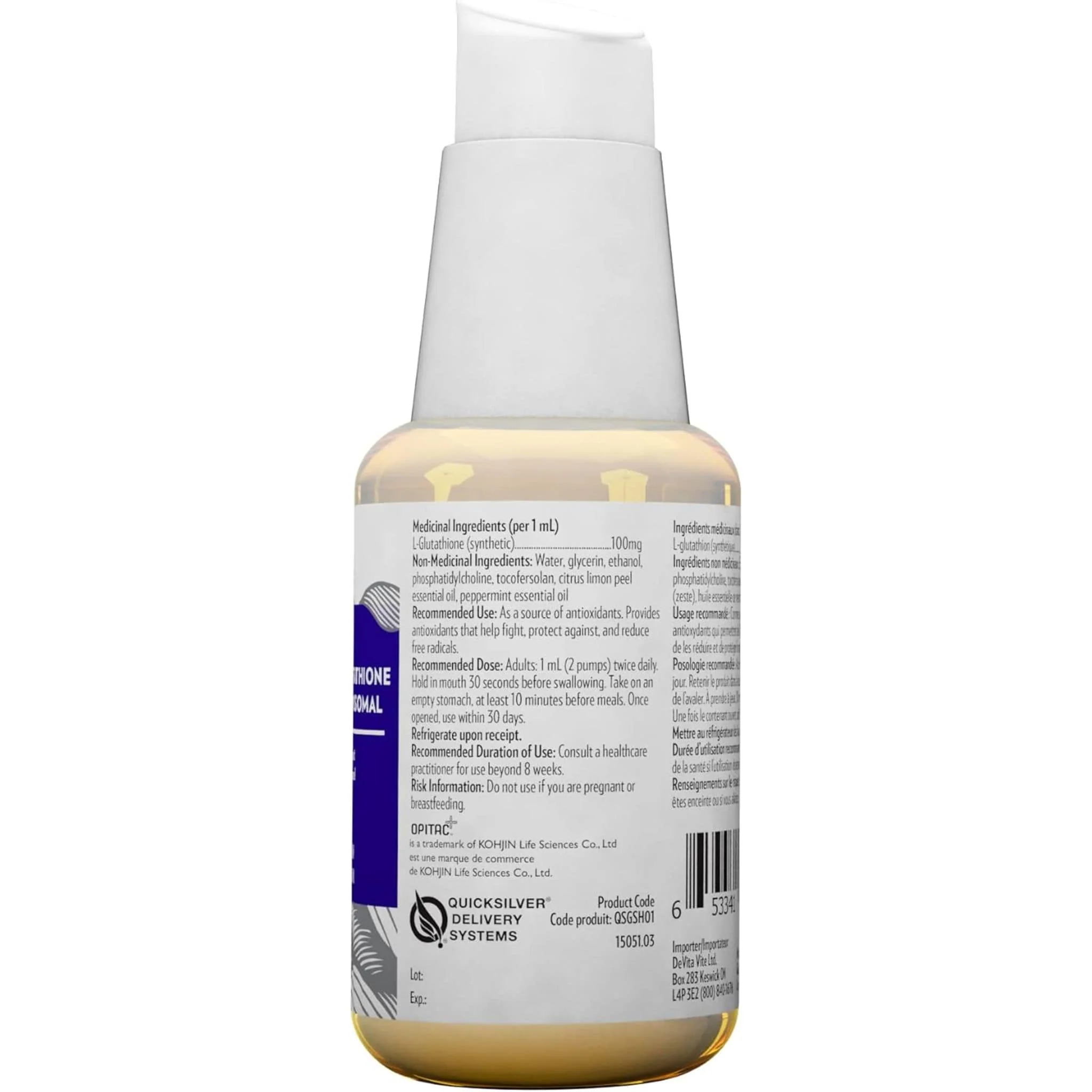 Quicksilver Scientific Liposomal Glutathione, 50ml - Image 2