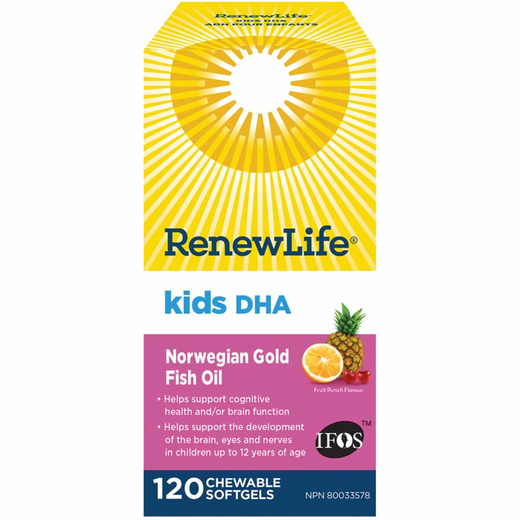 Renew Life Kids DHA, Norwegian Gold, Chewable Softgels - Image 2