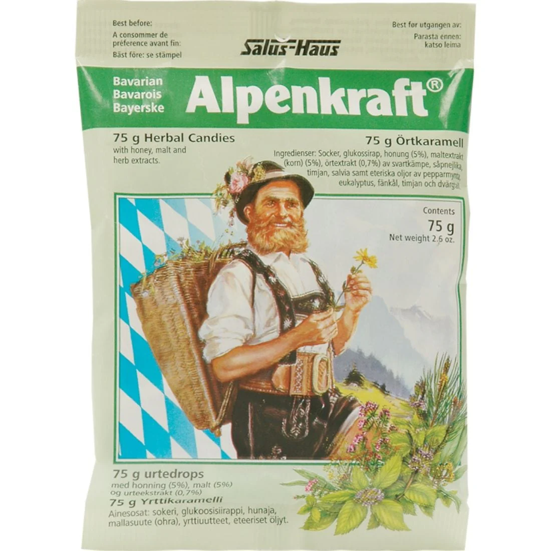 Salus Alpenkraft Herbal Cough Candies, 75g