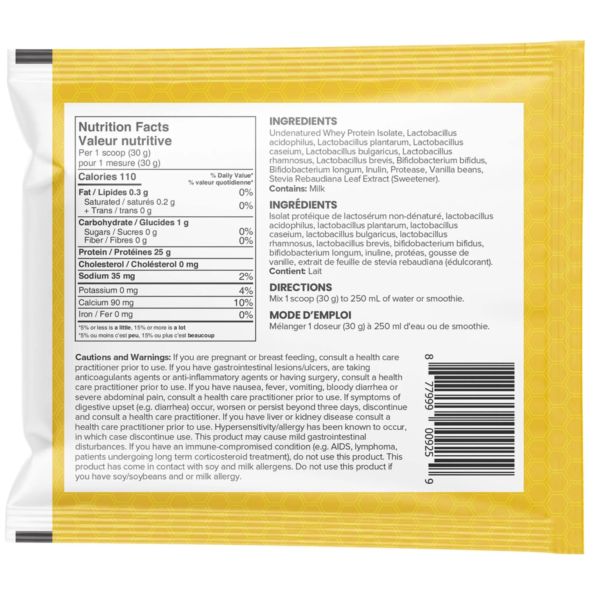 Schinoussa 8 Probiotic New Zealand Protein SAMPLE, Whey Isolate, 1 Serving 30g Sample - Image 2