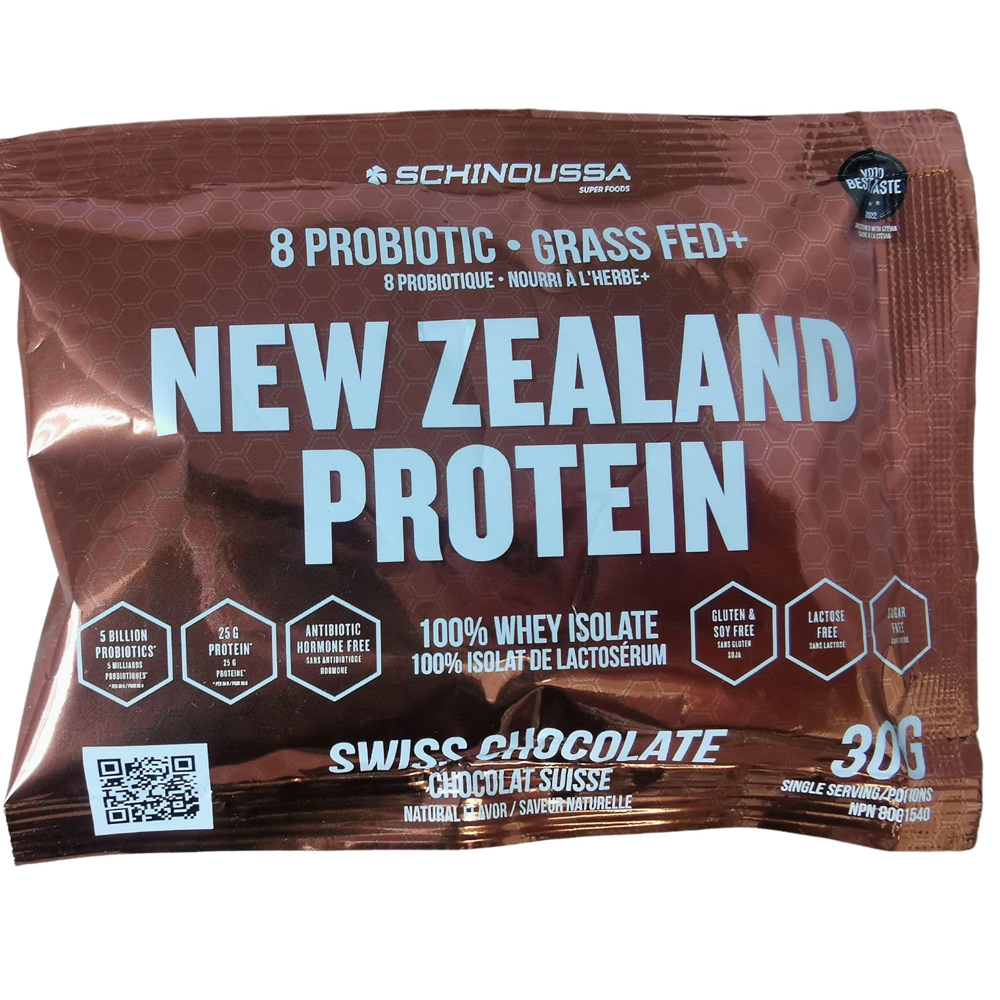Schinoussa 8 Probiotic New Zealand Protein SAMPLE, Whey Isolate, 1 Serving 30g Sample - Image 3
