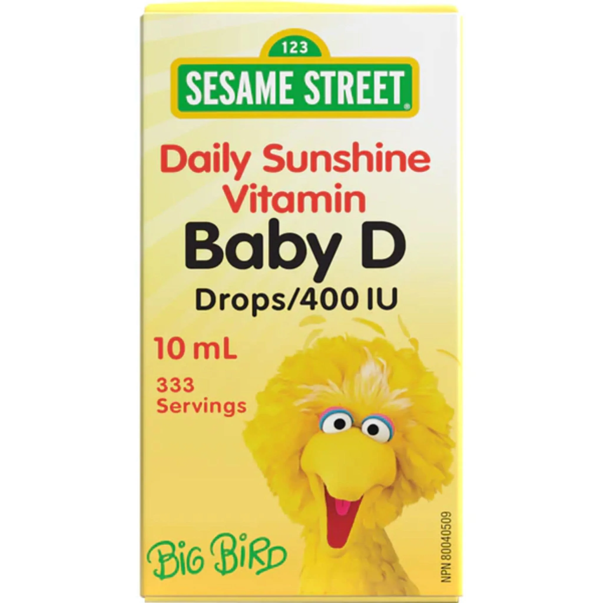 Webber Naturals Sesame Street Baby Vitamin D Drops 400IU, 333 Servings, 10ml