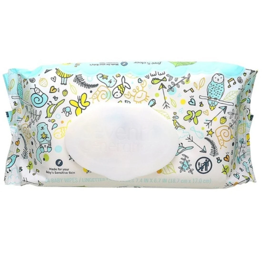 Seventh Generation Baby Wipes, 64 pack