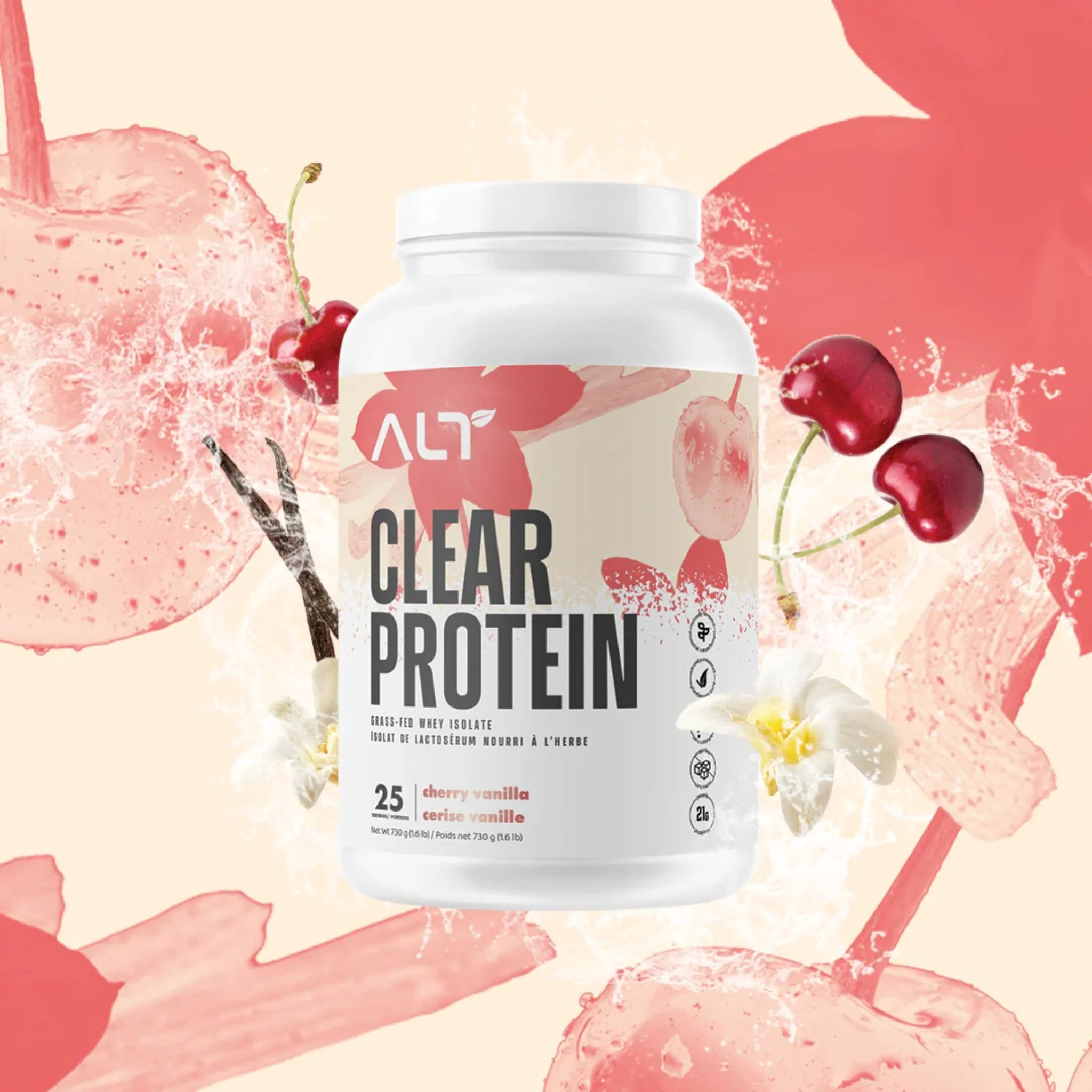 ALT Clear Protein, Grass-Fed Whey Isolate Powder, 25 Servings, 730g - Image 2