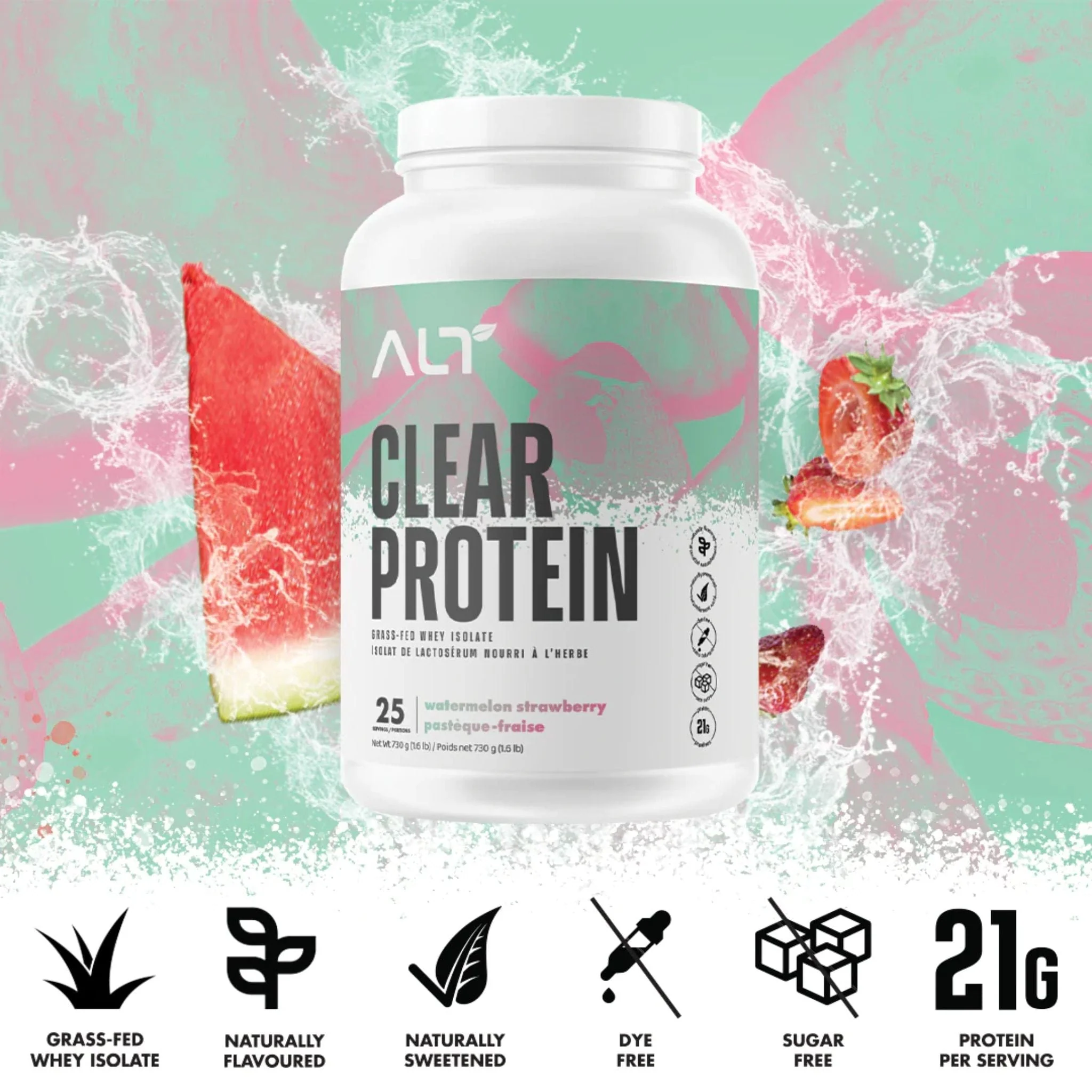 ALT Clear Protein, Grass-Fed Whey Isolate Powder, 25 Servings, 730g - Image 26
