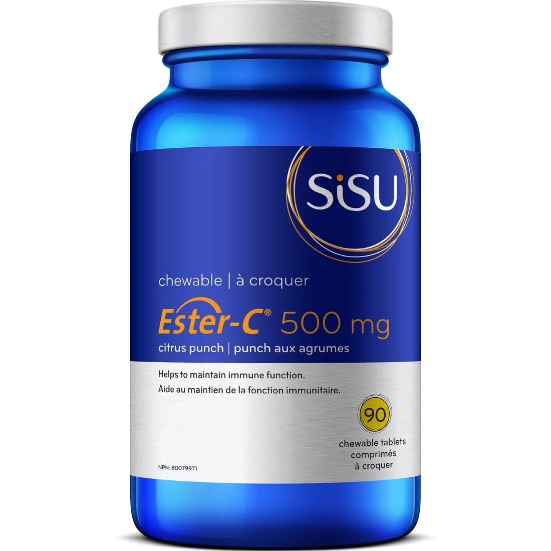 SISU Ester-C 500mg Chewable Vitamin C 500mg, Delicious Flavours, 90 Chewable Tablets