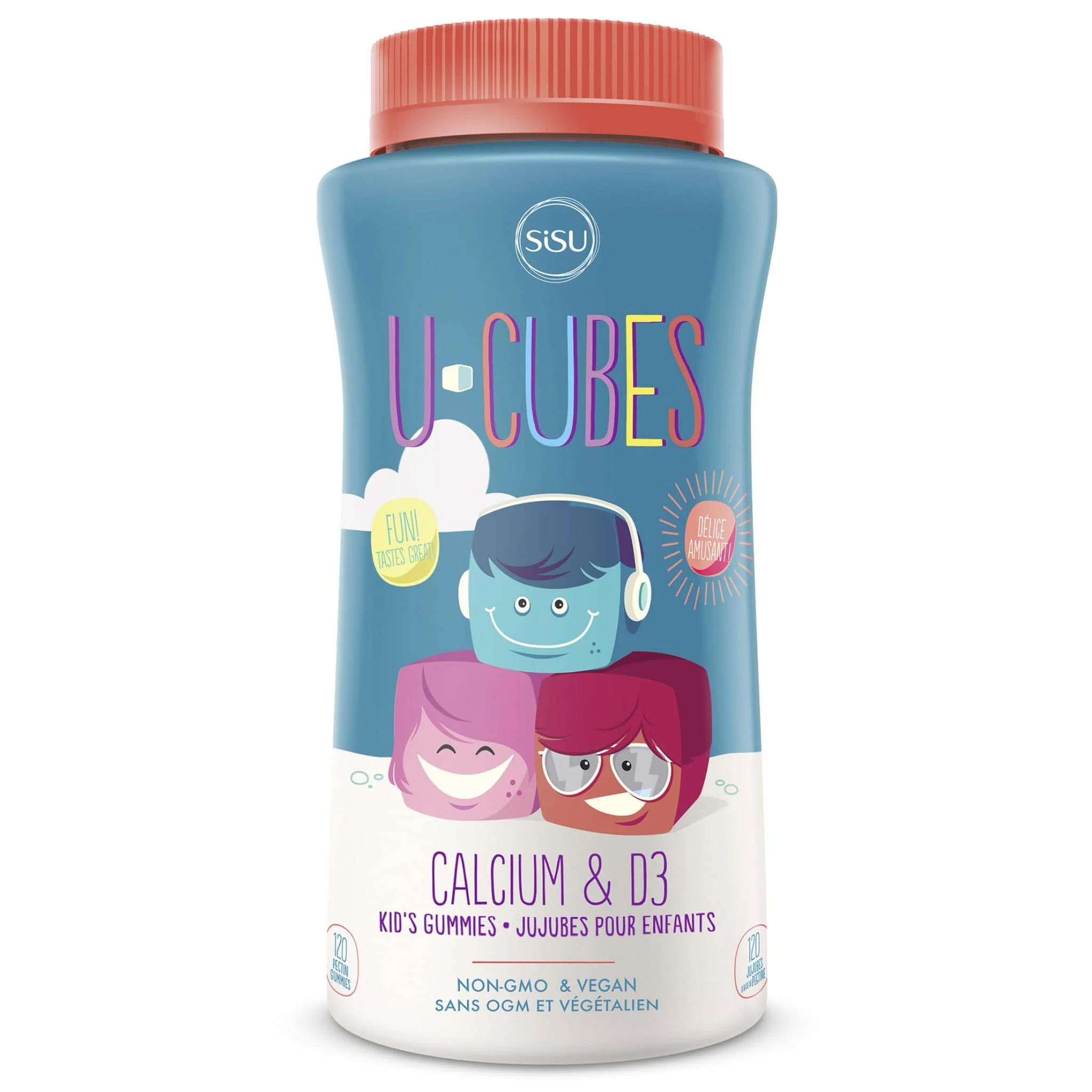 SISU U-Cubes Calcium & D3 Gummies, 120 Gummies