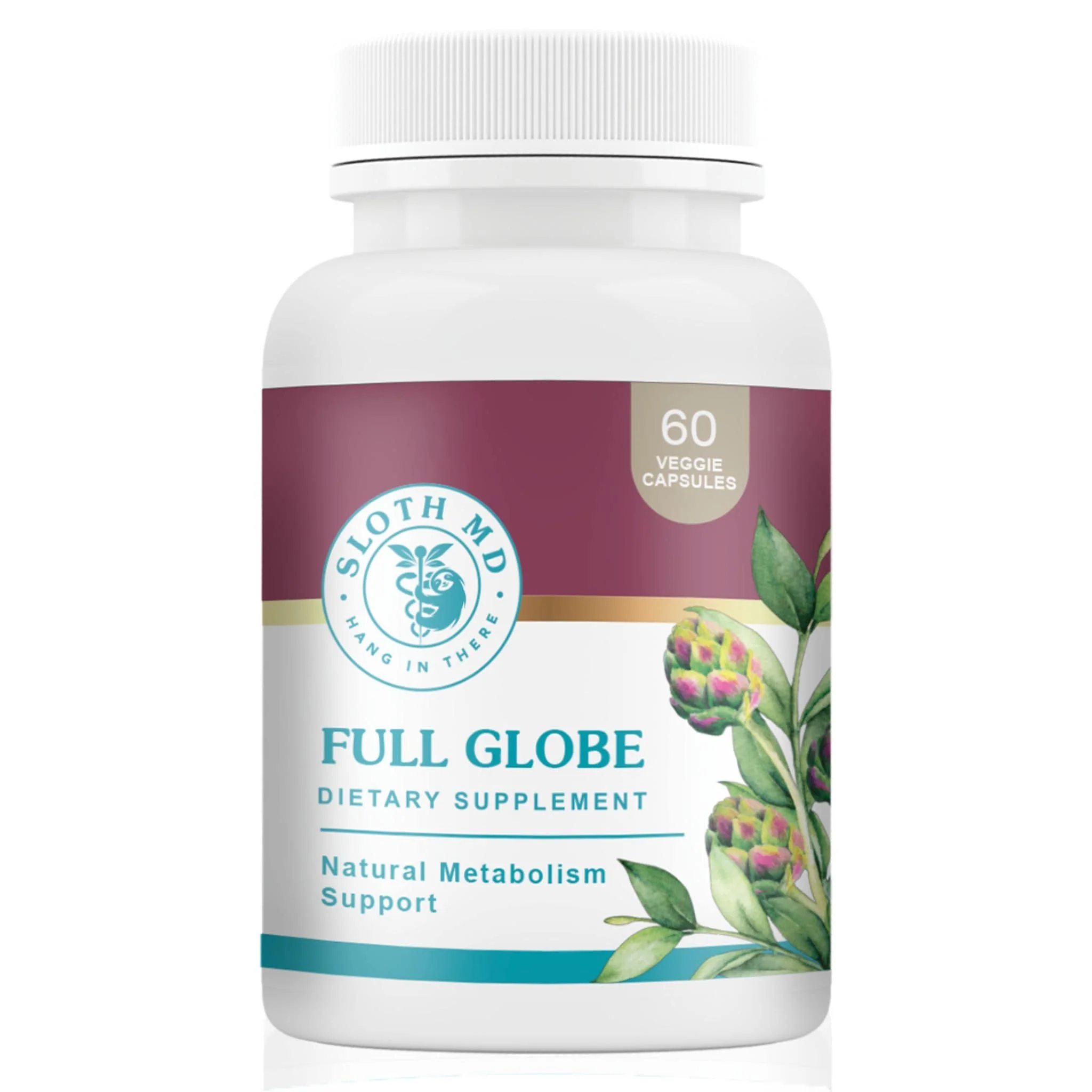 Sloth MD Full Globe Artichoke, Natural Metabolism Support, 60 Vegetable Capsules
