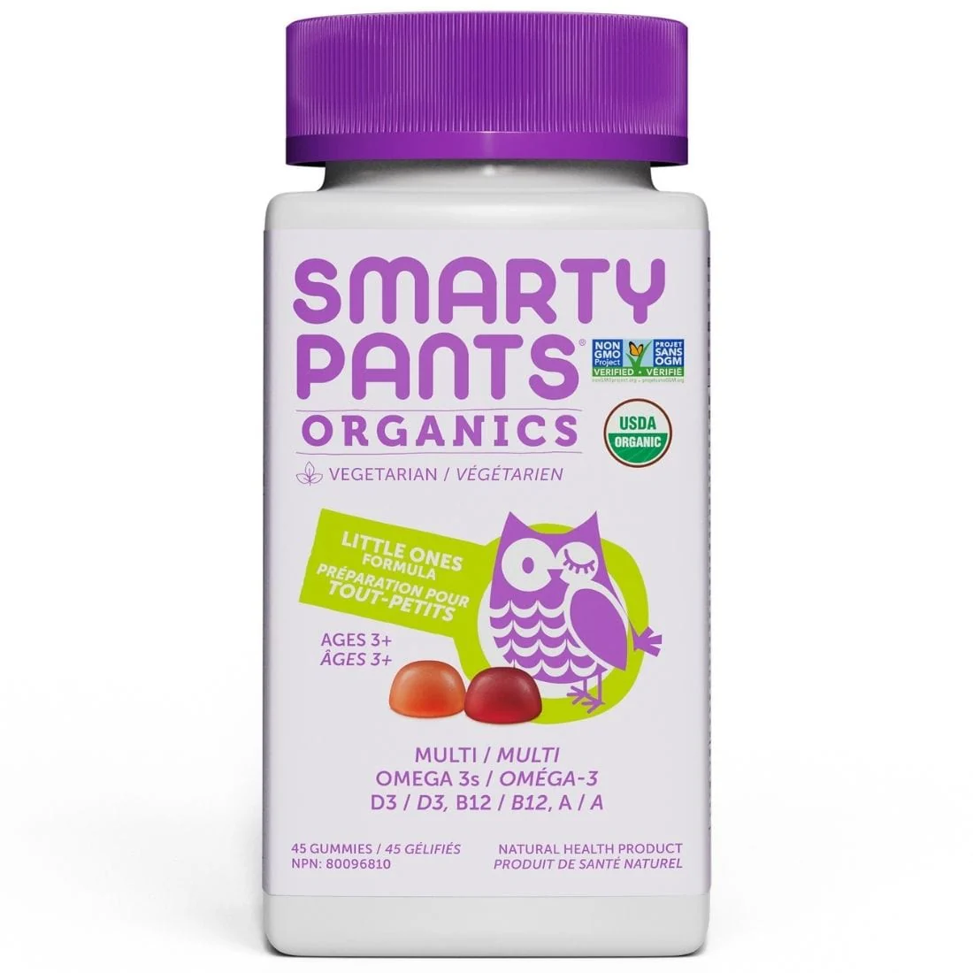 SmartyPants Organic Little Ones Formula Toddler Gummy Multivitamins